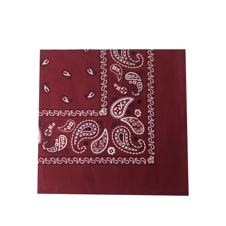 Cotton Bandanas - Burgundy Paisley Design 3