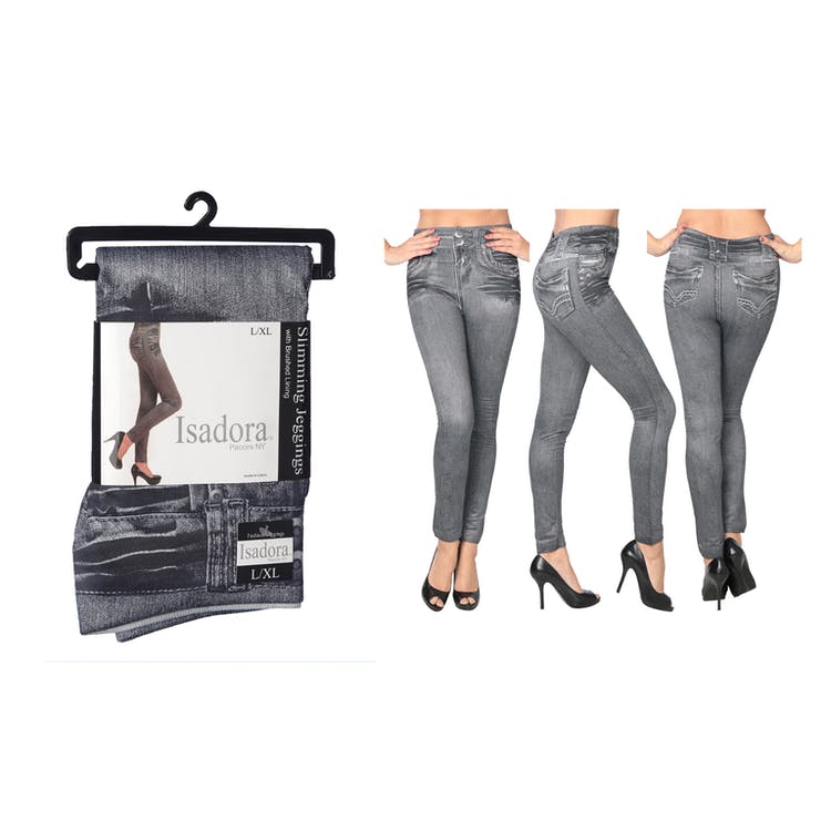 Women's Jeggings - Stonewash Black Denim S/M High Waist 3