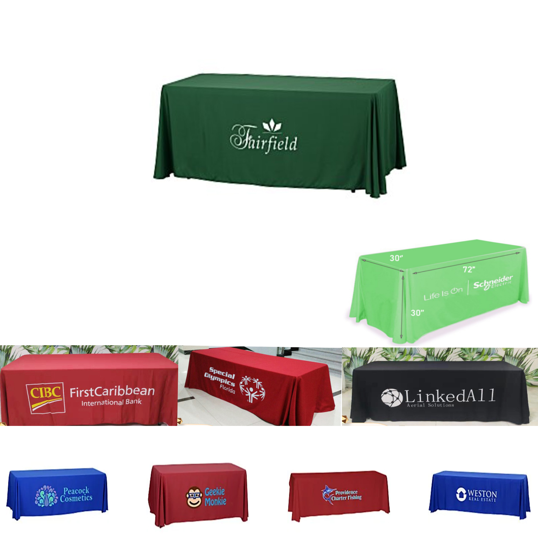 6ft Dye Sub Printed Table Throw/cover