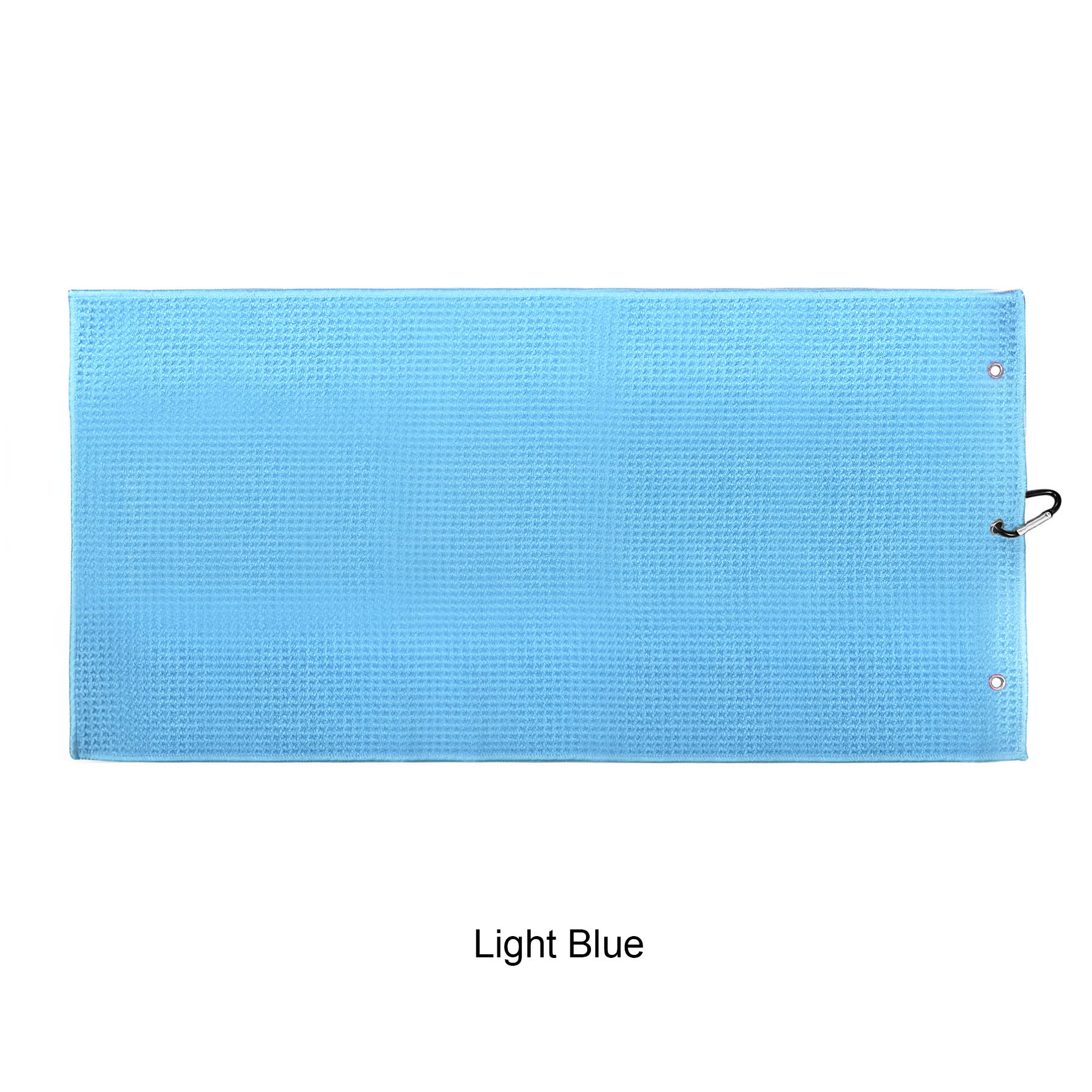 Microfiber Waffle Two-fold Golf Towel w/ Carabiners Clip 12" x 24" 48