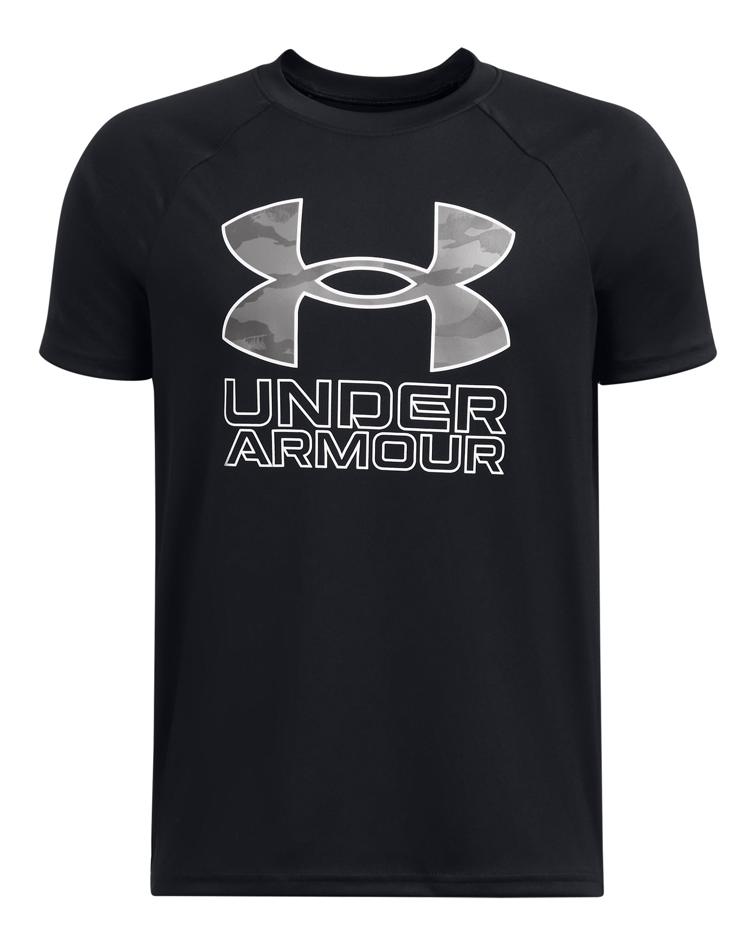UA Tech Hybrid Print Boys' Short Sleeve 2