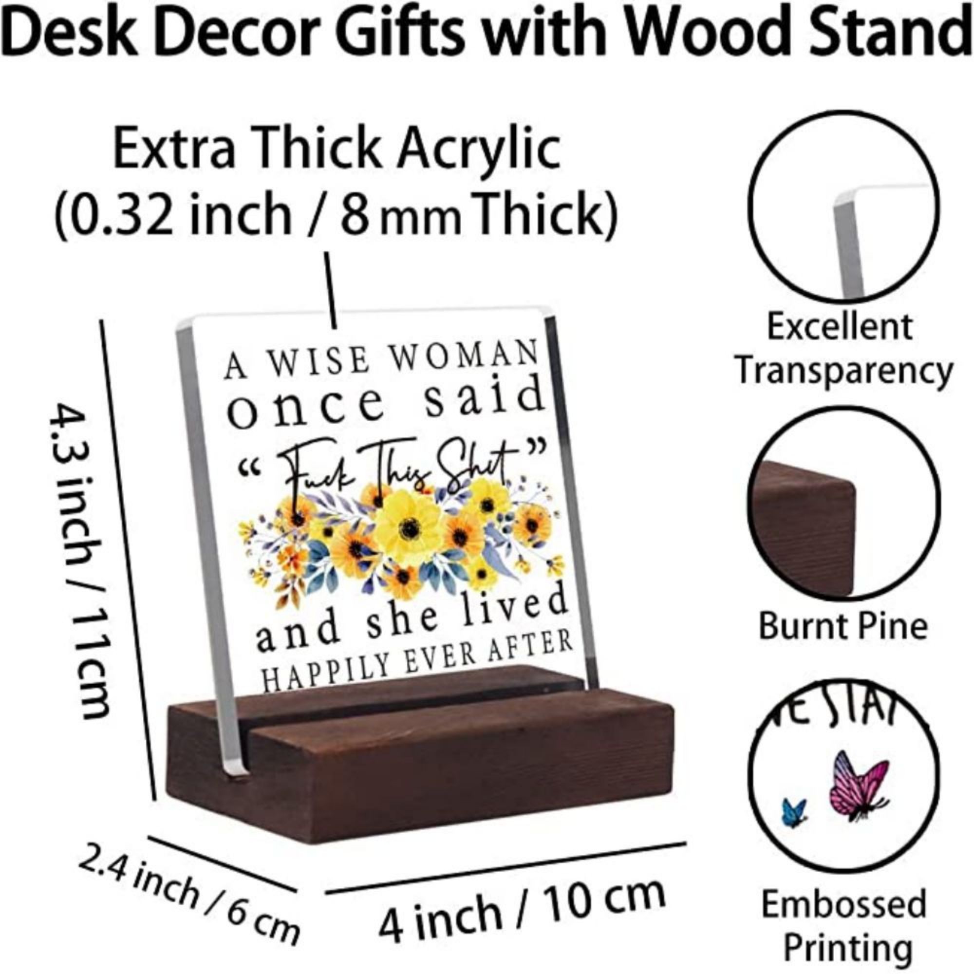 Clear Desk Decorative Sign For Home & Office Customizable 6