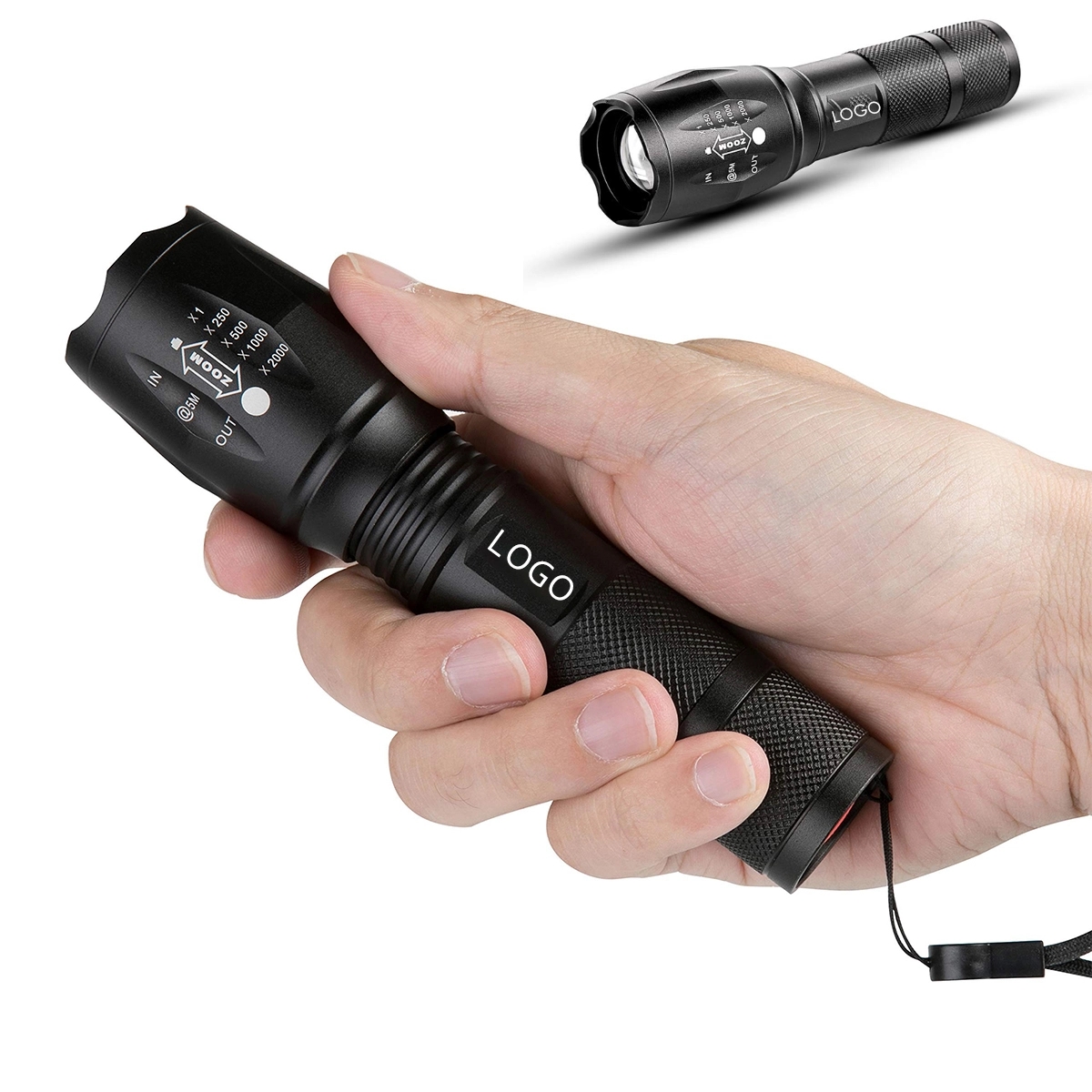 Aluminum Telescopic Handheld Flashlight LED