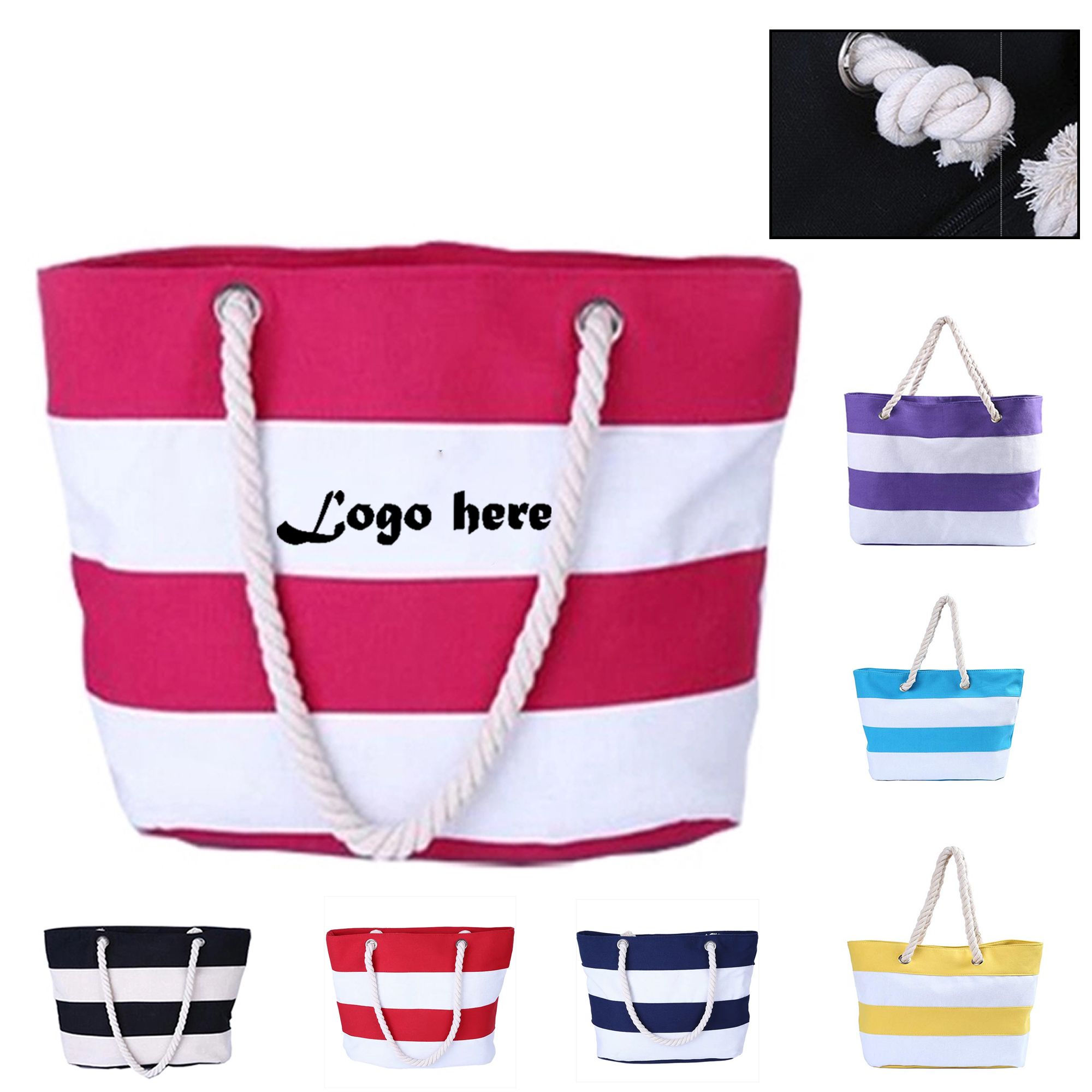 Eco Canvas Bag with Color Accent, custom tote bag with logo imprint 14