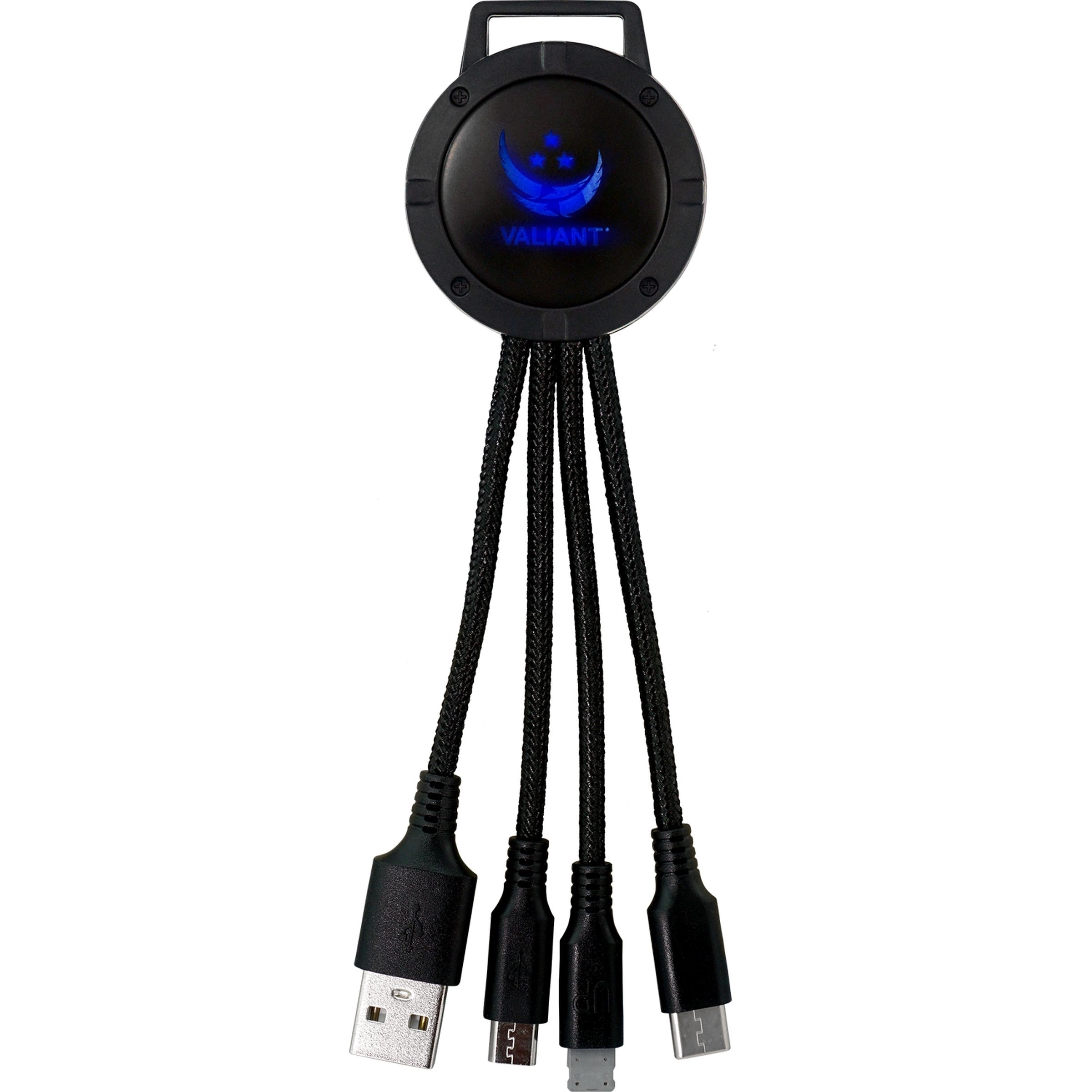 LIGHT UP COLOR TWO TONE 3-IN-1 CHARGING CABLE 3