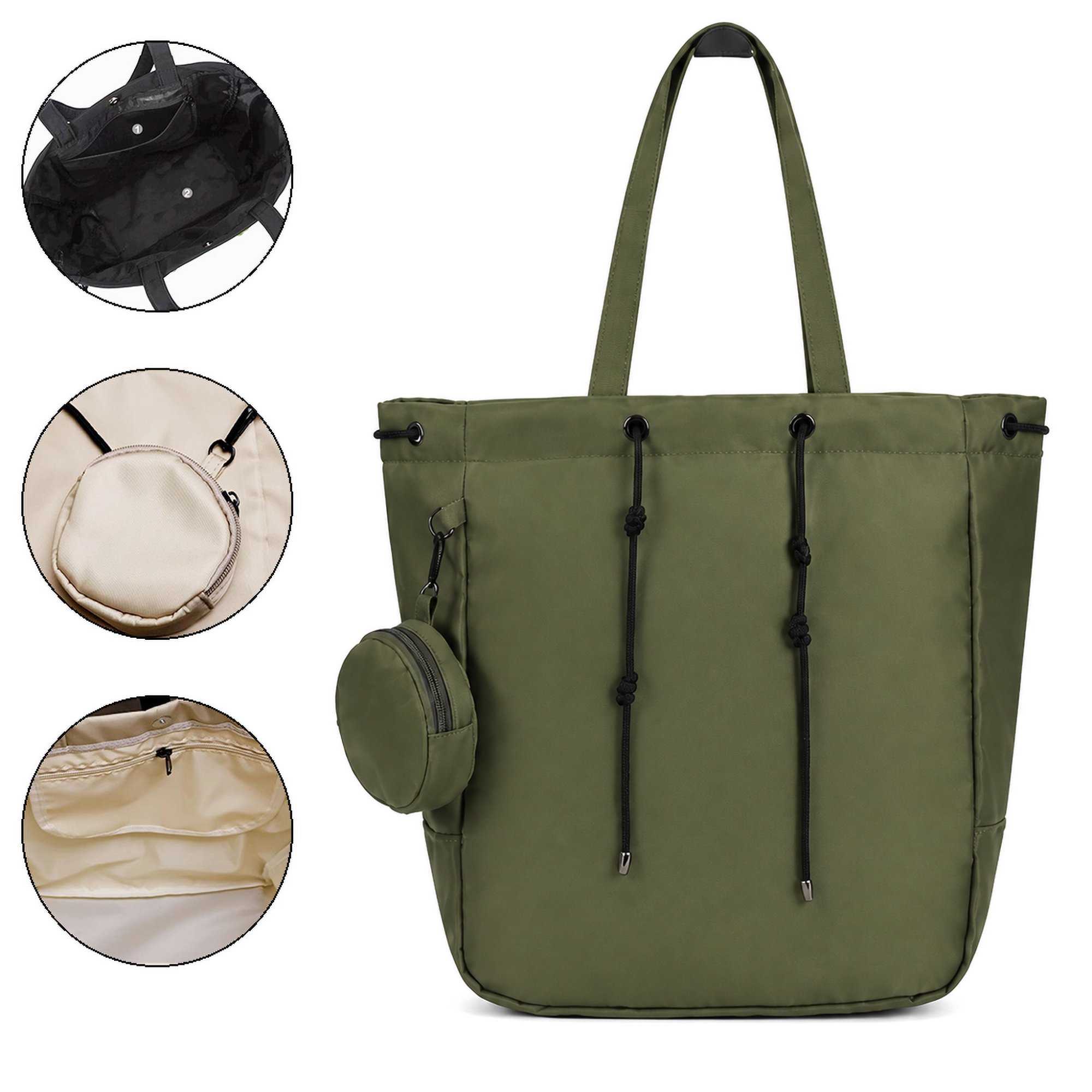 Roomy Canvas Tote with Wide Base 2