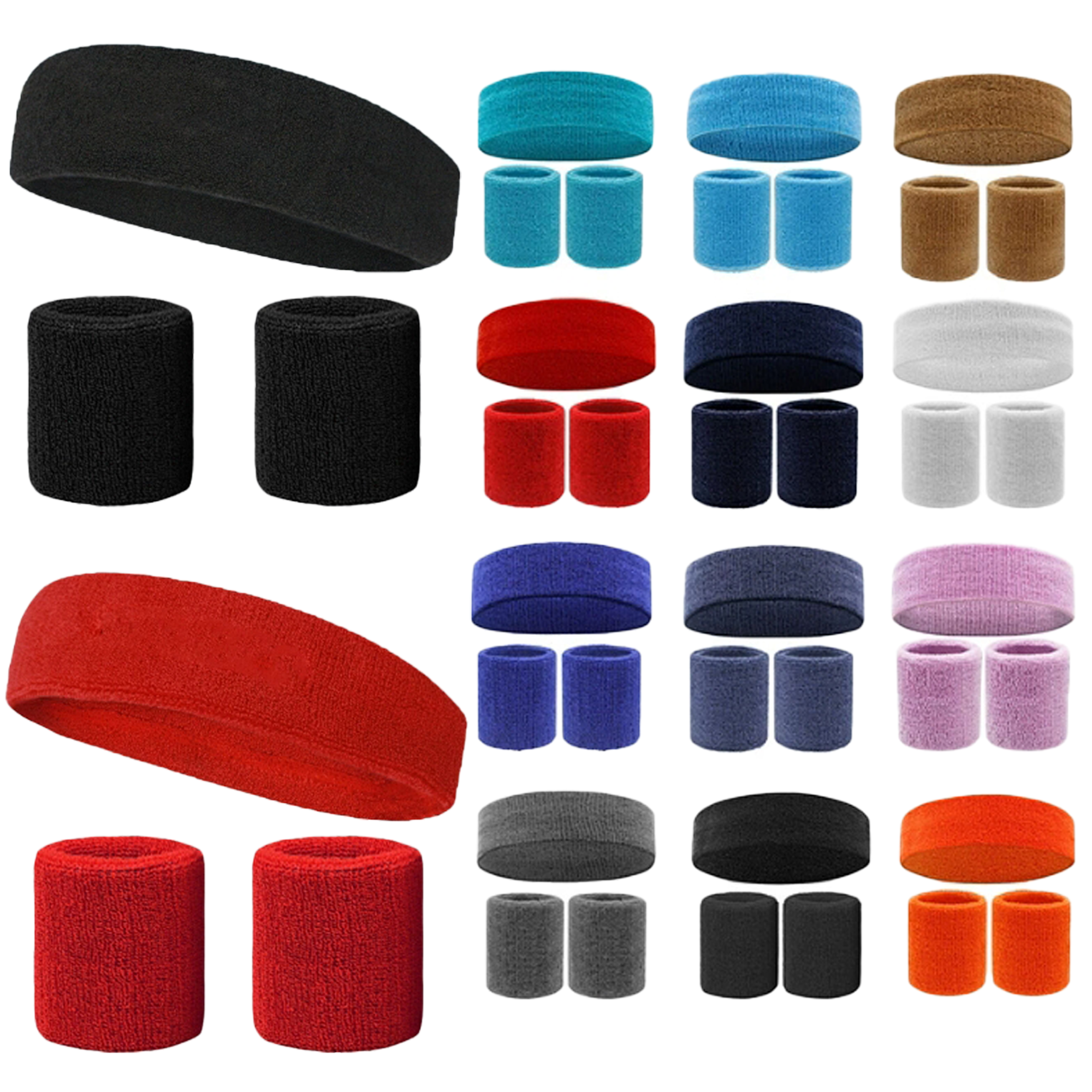 Sports Sweat-Absorbing Headband Wrist Set 3