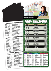 Magna-Card House Shape Magnet Football Schedules (3.5x9)