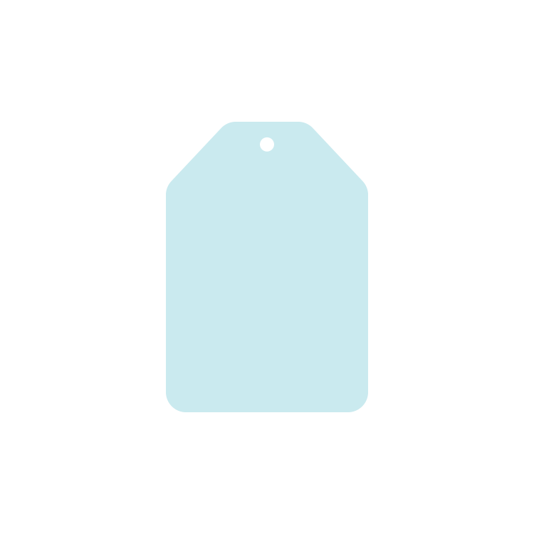 Promo Tag Card Stock 12 pt 01 - 15 sq in White (Stock Shape #) Digital Print 25