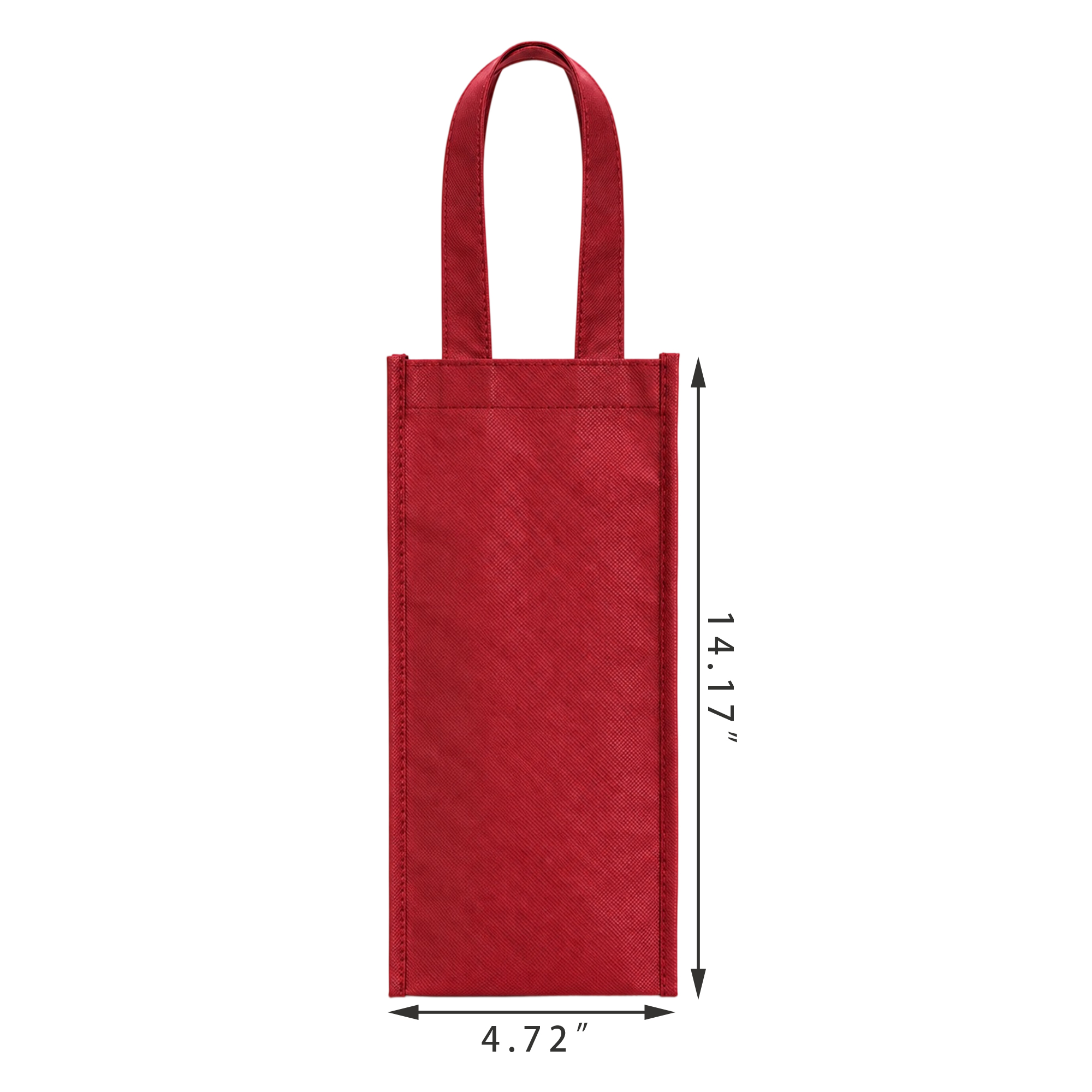 Nonwoven Single Bottle Wine Bag With Carry Handles 3