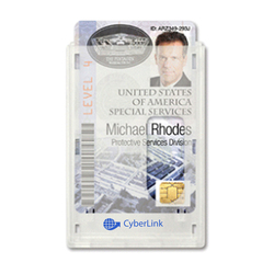 2.15" W x 3.38" H - Vertical Rigid Two-Card Holder (1 Color Imprint)