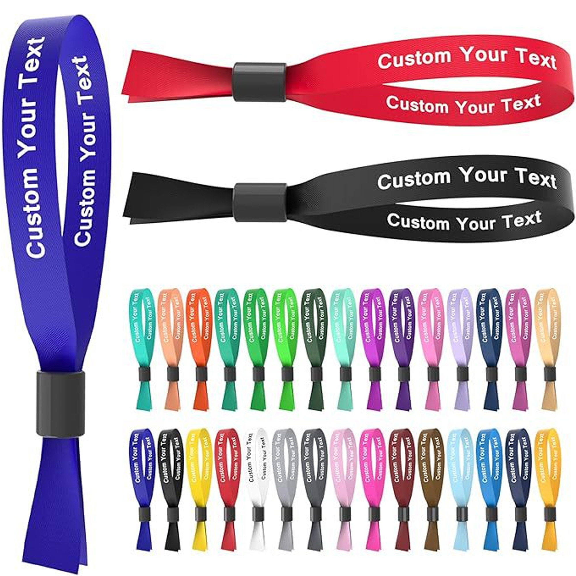 Custom Logo Fabric Party Wristbands