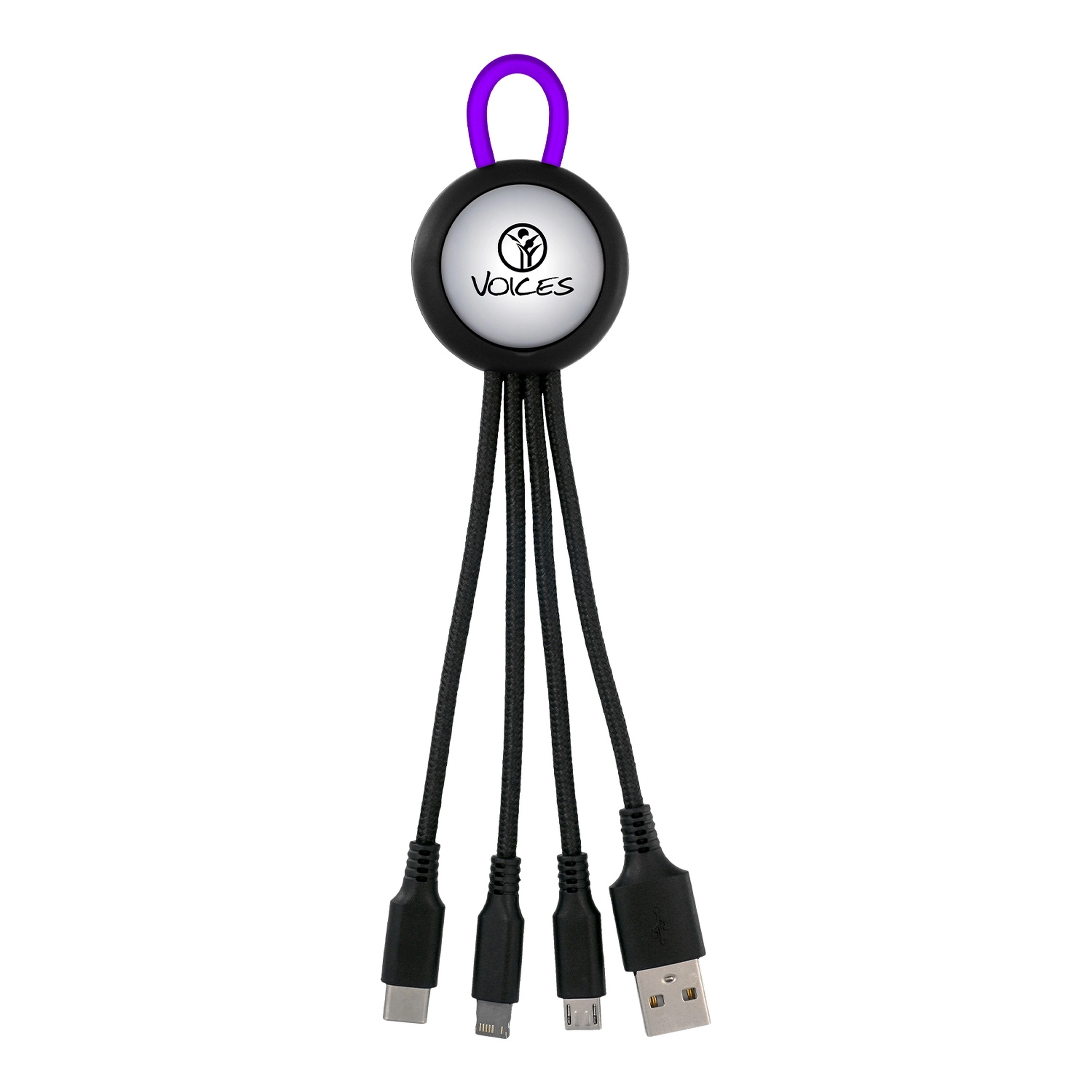 CLEARVIEW LIGHT UP LOOP 3-IN-1 CHARGING CABLE 3