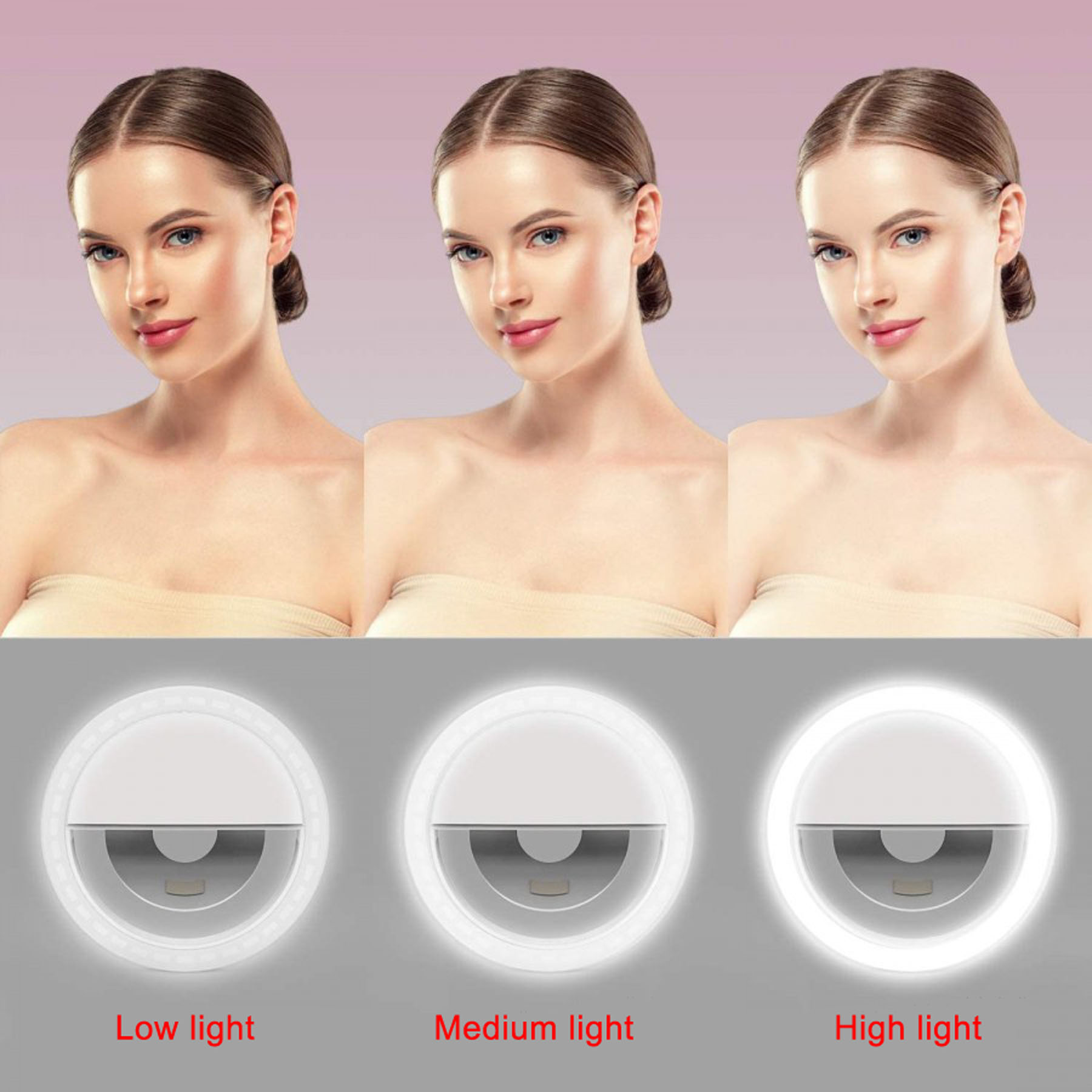 Portable Clip-On Ring Light for Selfie and Zoom Conferencing 16