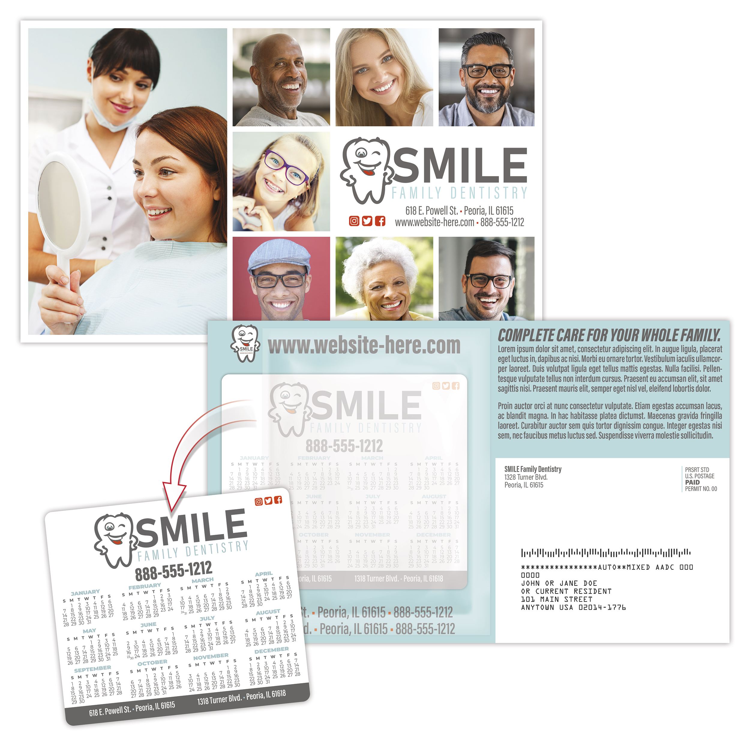 ClearPeel Postcard (8.5x5.25) - Laminated with 3.5x4 Magnet (25 mil.) - 14 pt.