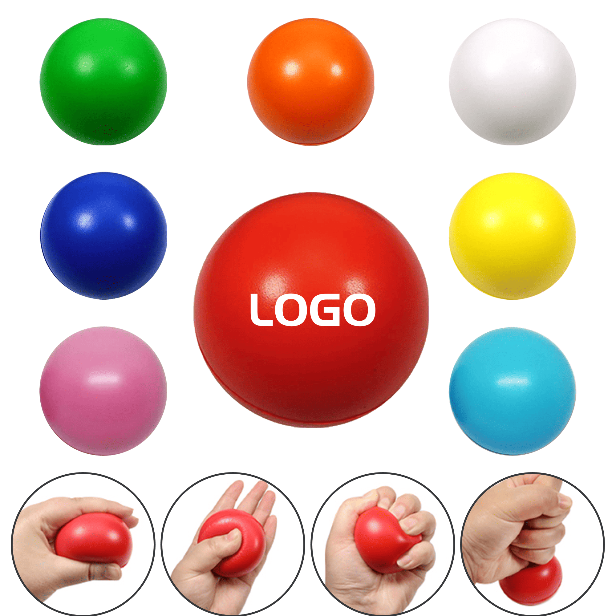 Customizable 2.36'' PU Foam Eco-Friendly Stress Ball 5