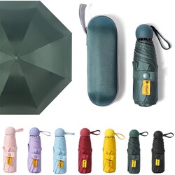 Folding Travel Umbrella with Capsule Case
