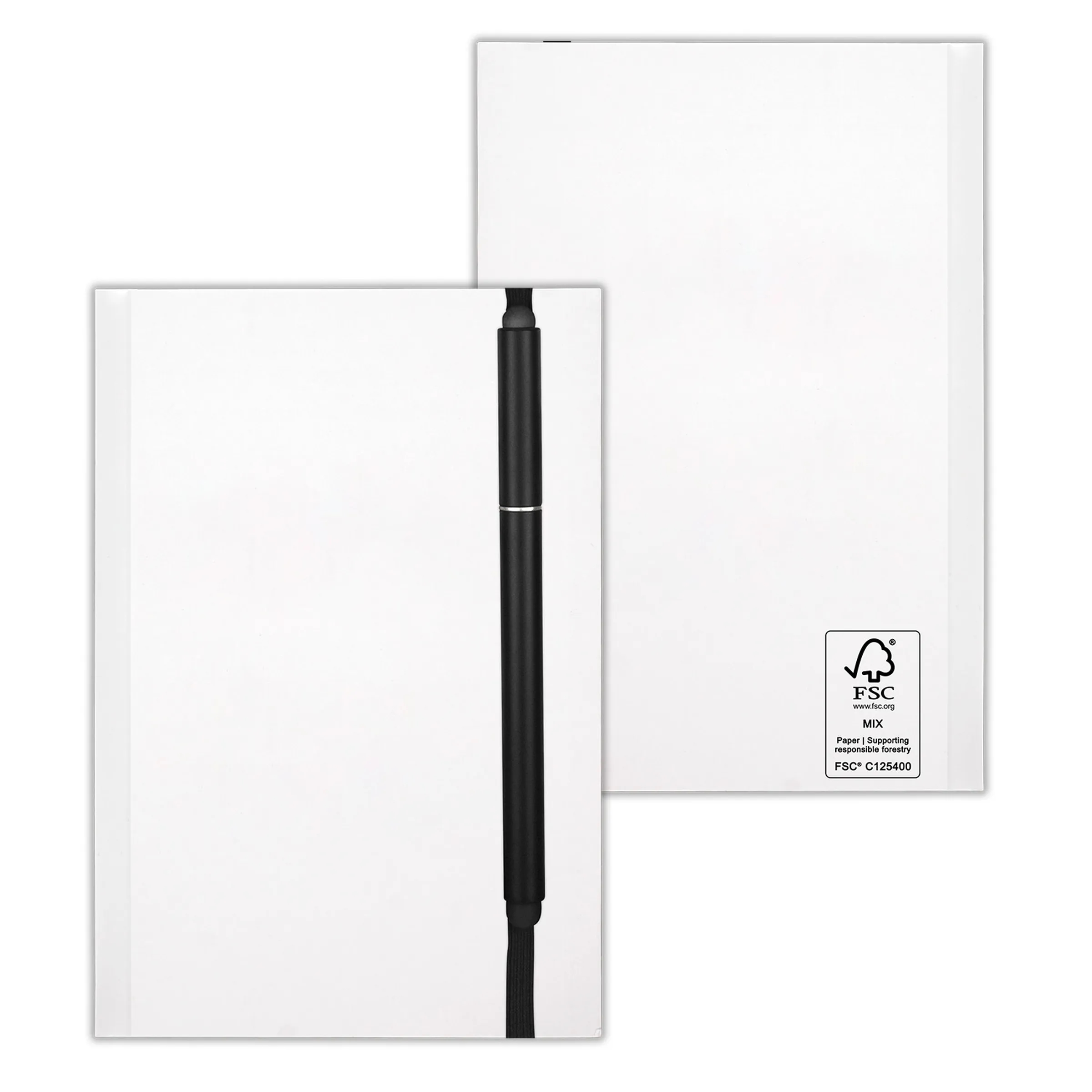 4" x 6" Perfect Paper Cover Notebook with Elastic Stylus Pen 2