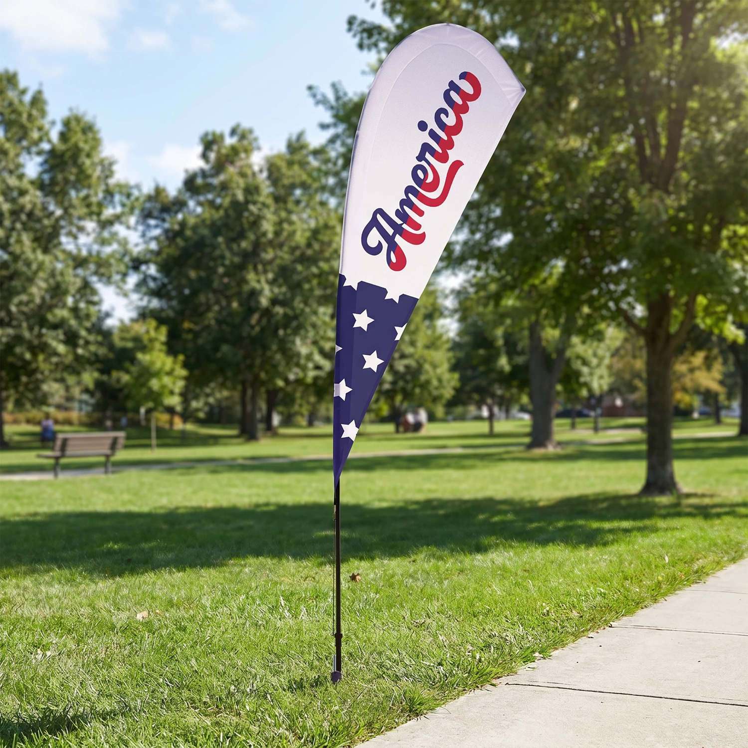 8' Streamline Teardrop Sail Sign Flag Kit (Single-Sided with Ground Spike) 14