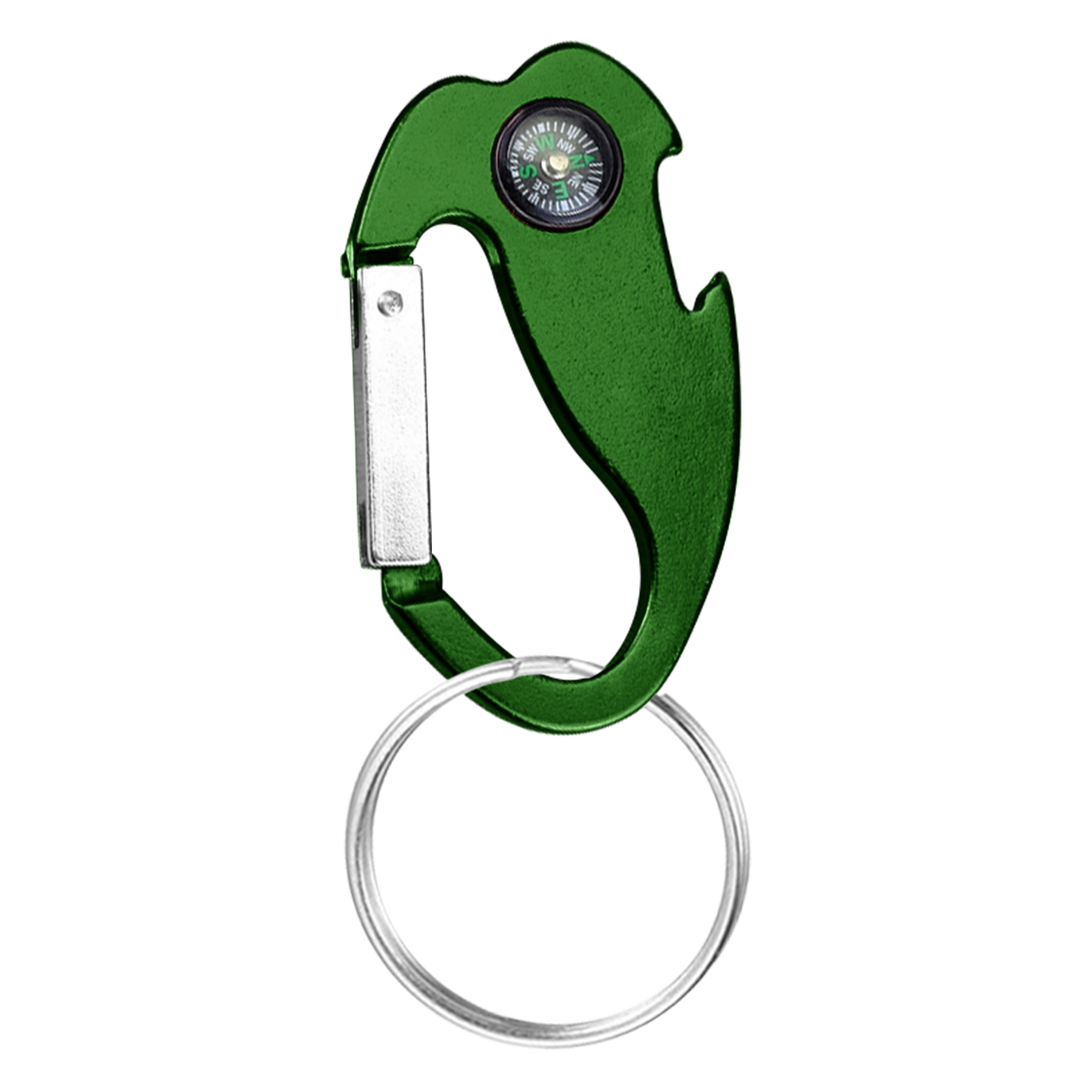 4-In-1 Multi-Functional Keychain With Carabiner, Bottle Opener & Compass 4