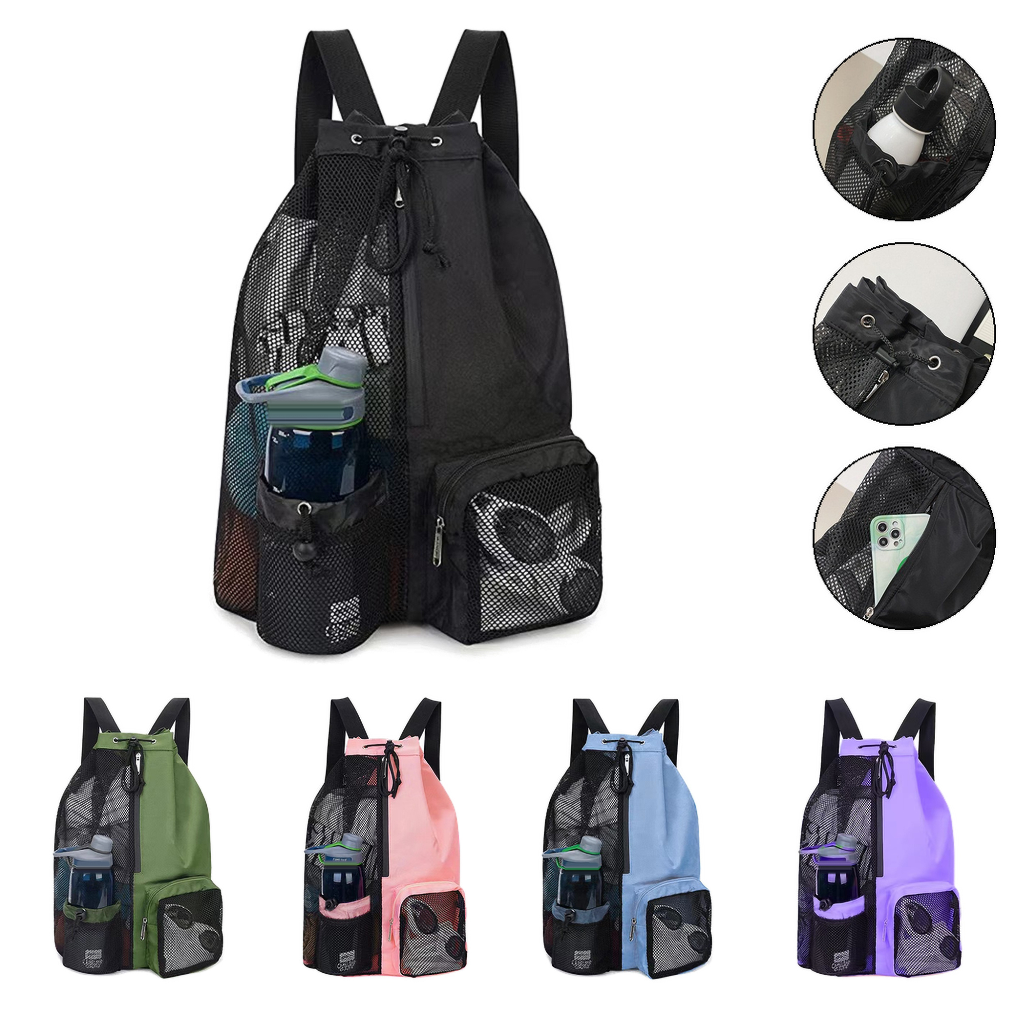 Breathable Mesh Drawstring Fitness Backpack 2