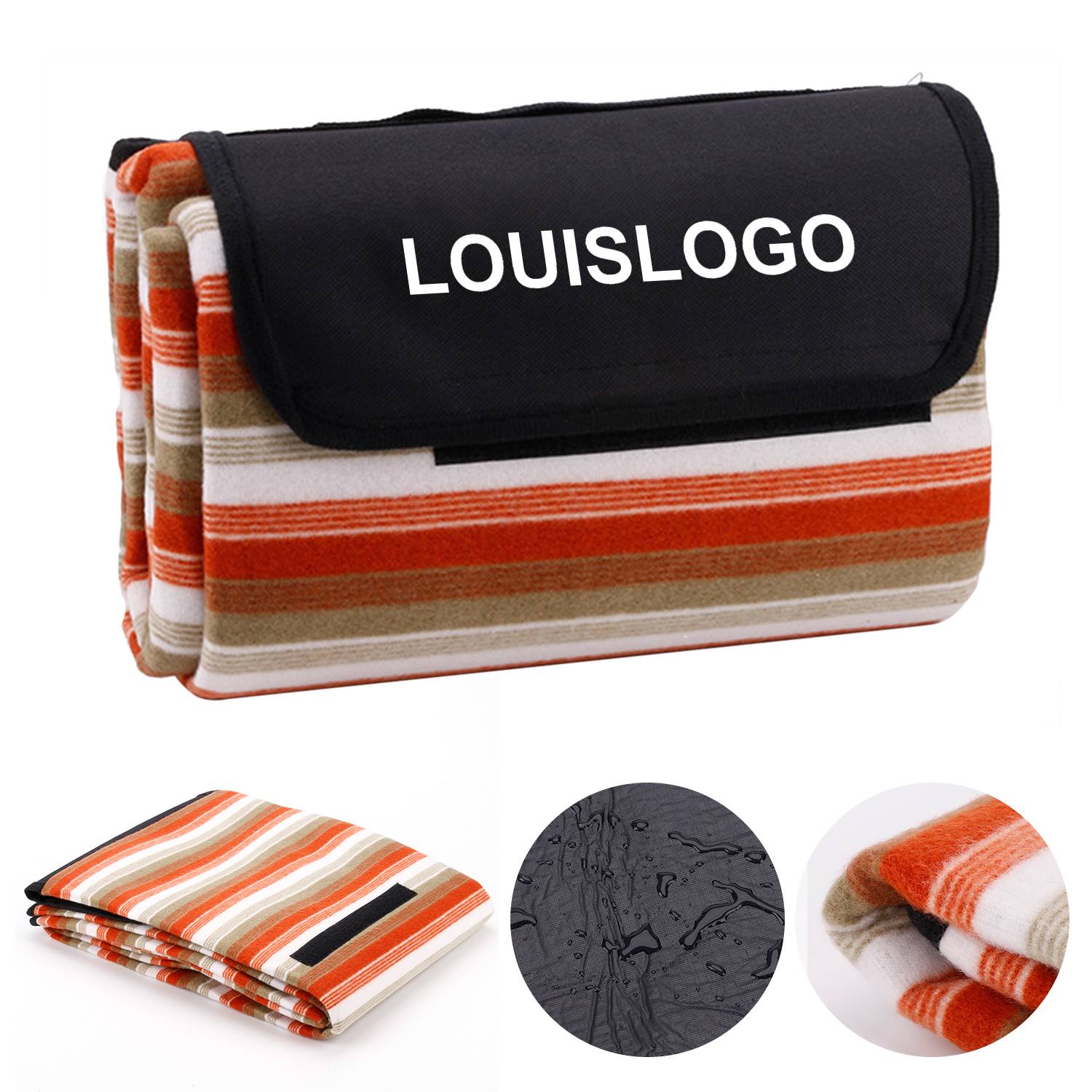 50"x60"Outdoor Fleece Waterproof Picnic Mat