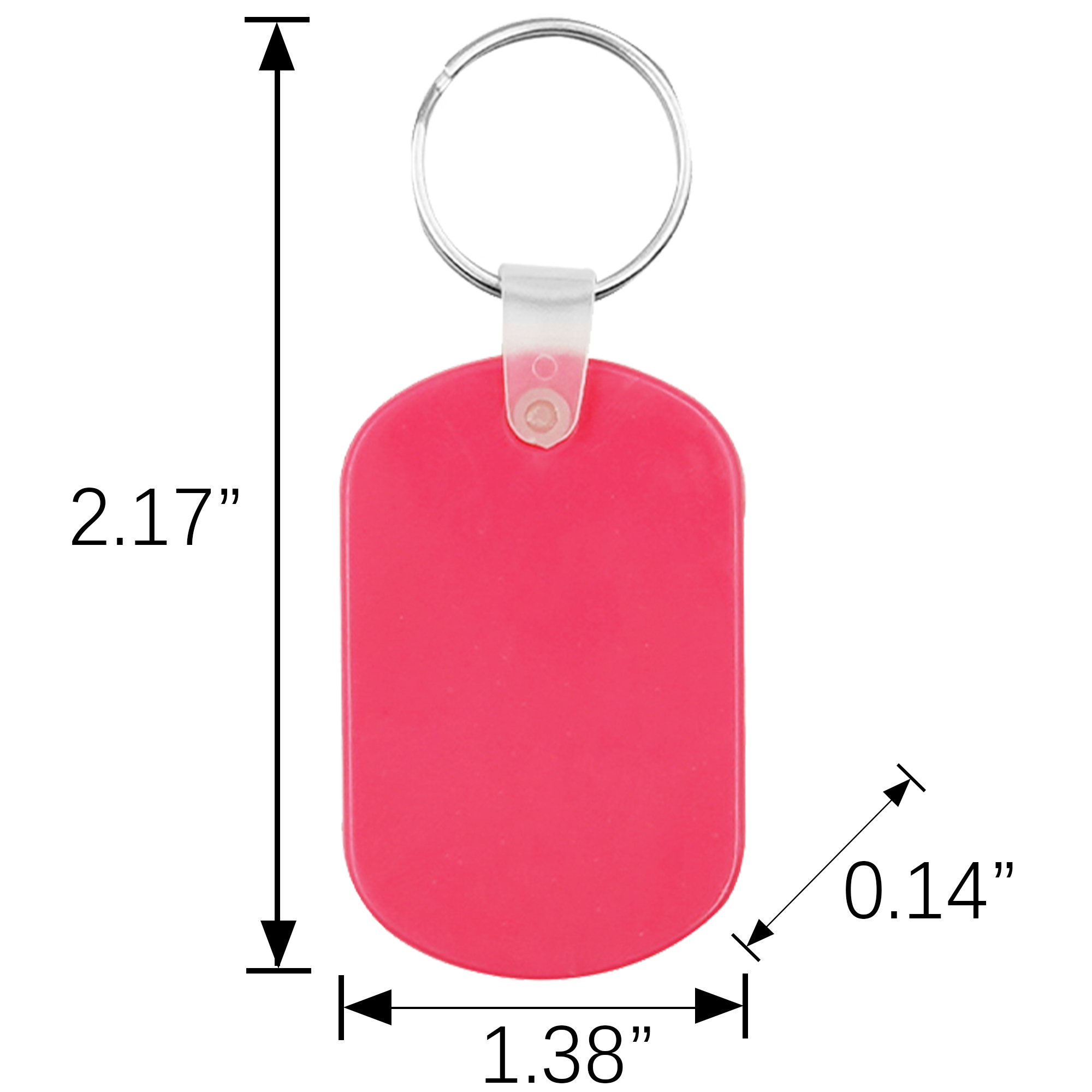 Custom Oval Keychain PVC Holder 7