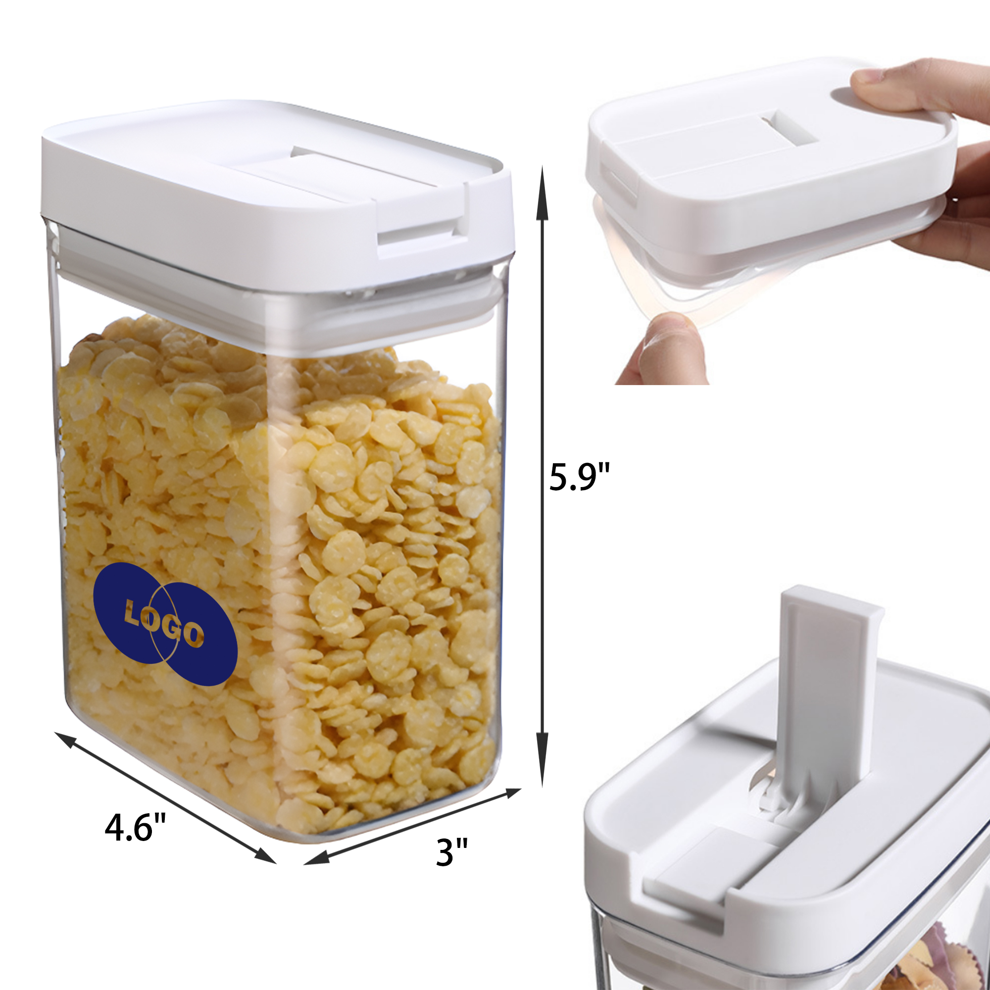 Durable 27 OZ Airtight Food Storage Jars 3