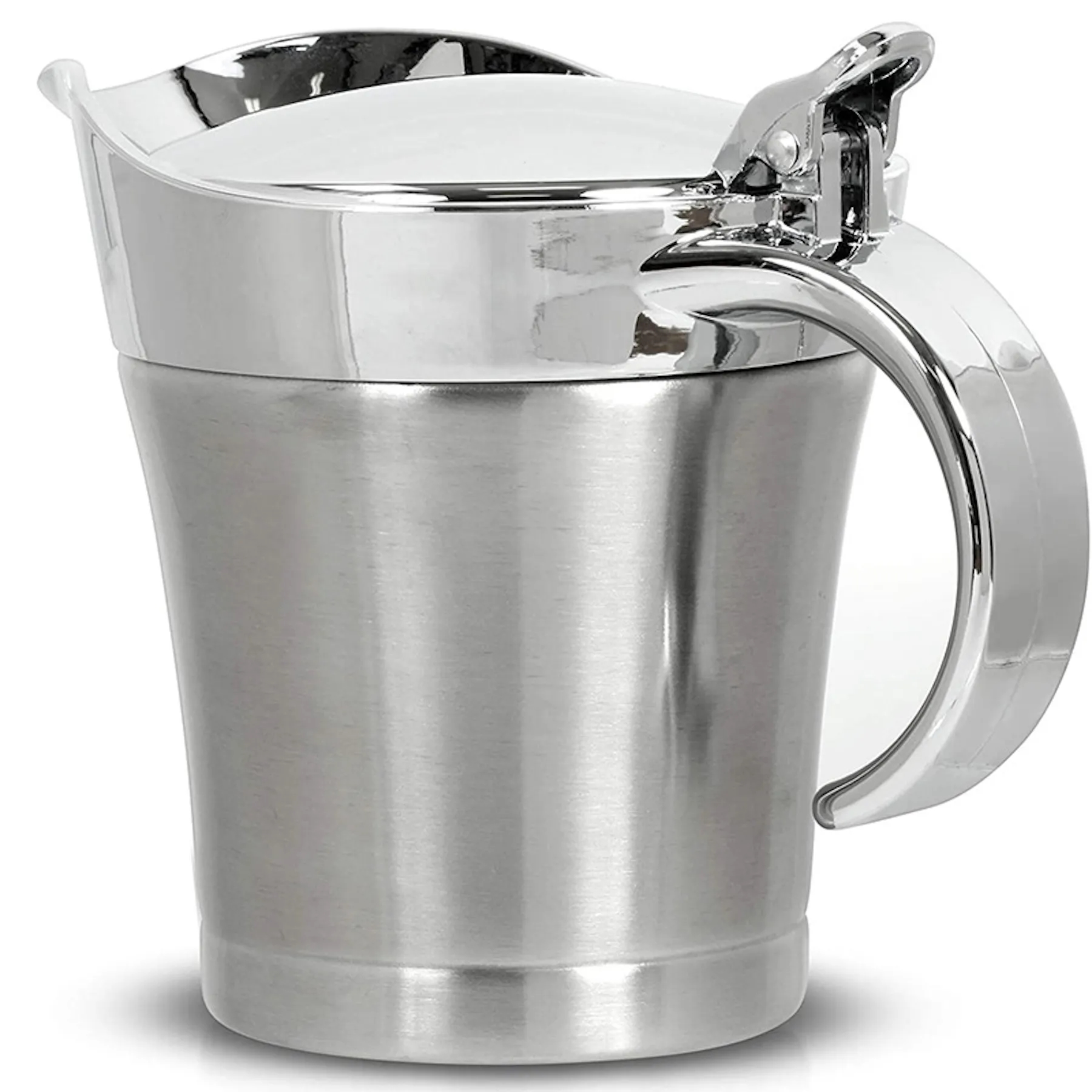 16Oz Stainless Insulated Gravy Boat/Sauce Jug w/Hinged Lid 11