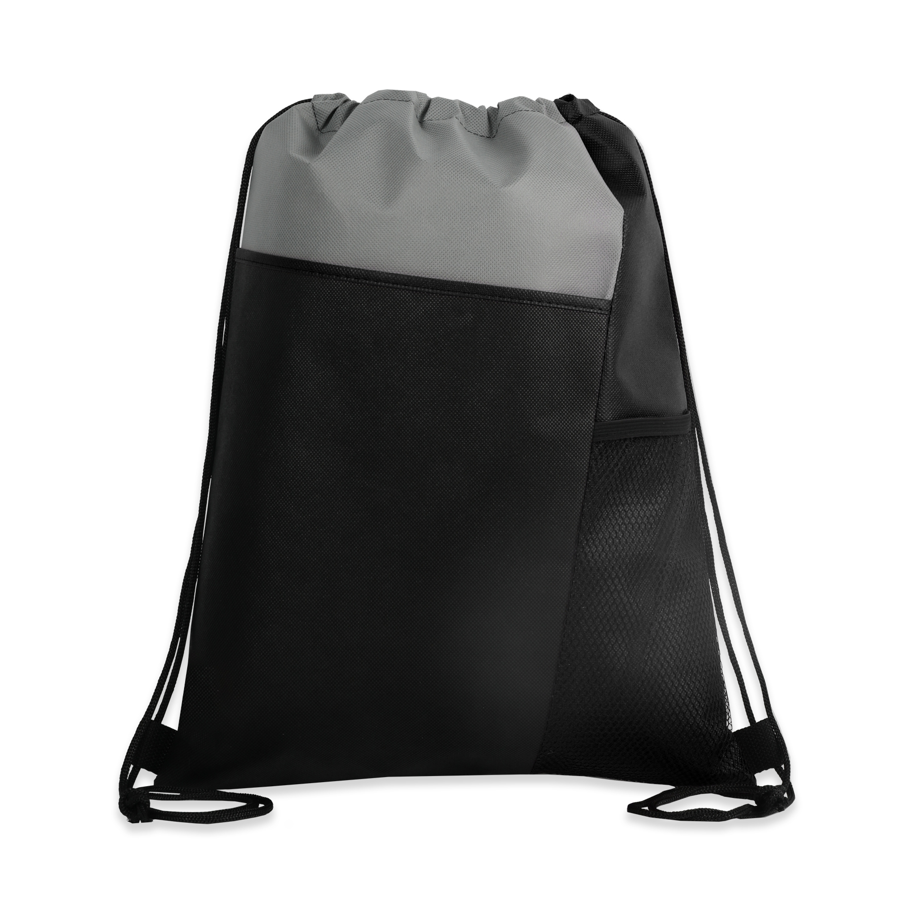 Tri Color Drawstring Backpack with Front Mesh Pocket 60
