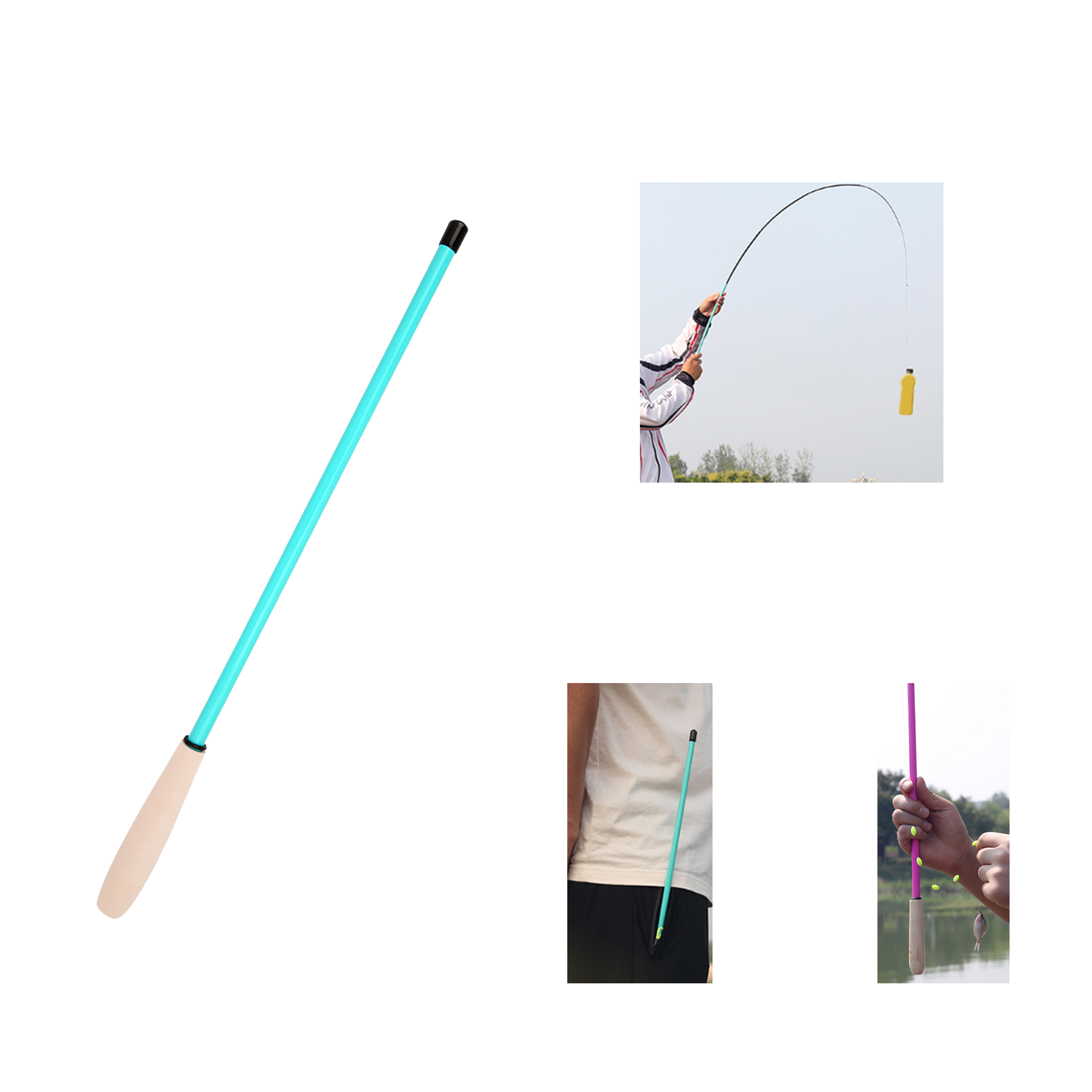 71 Inch Kids Fiberglass Fishing Rod 5