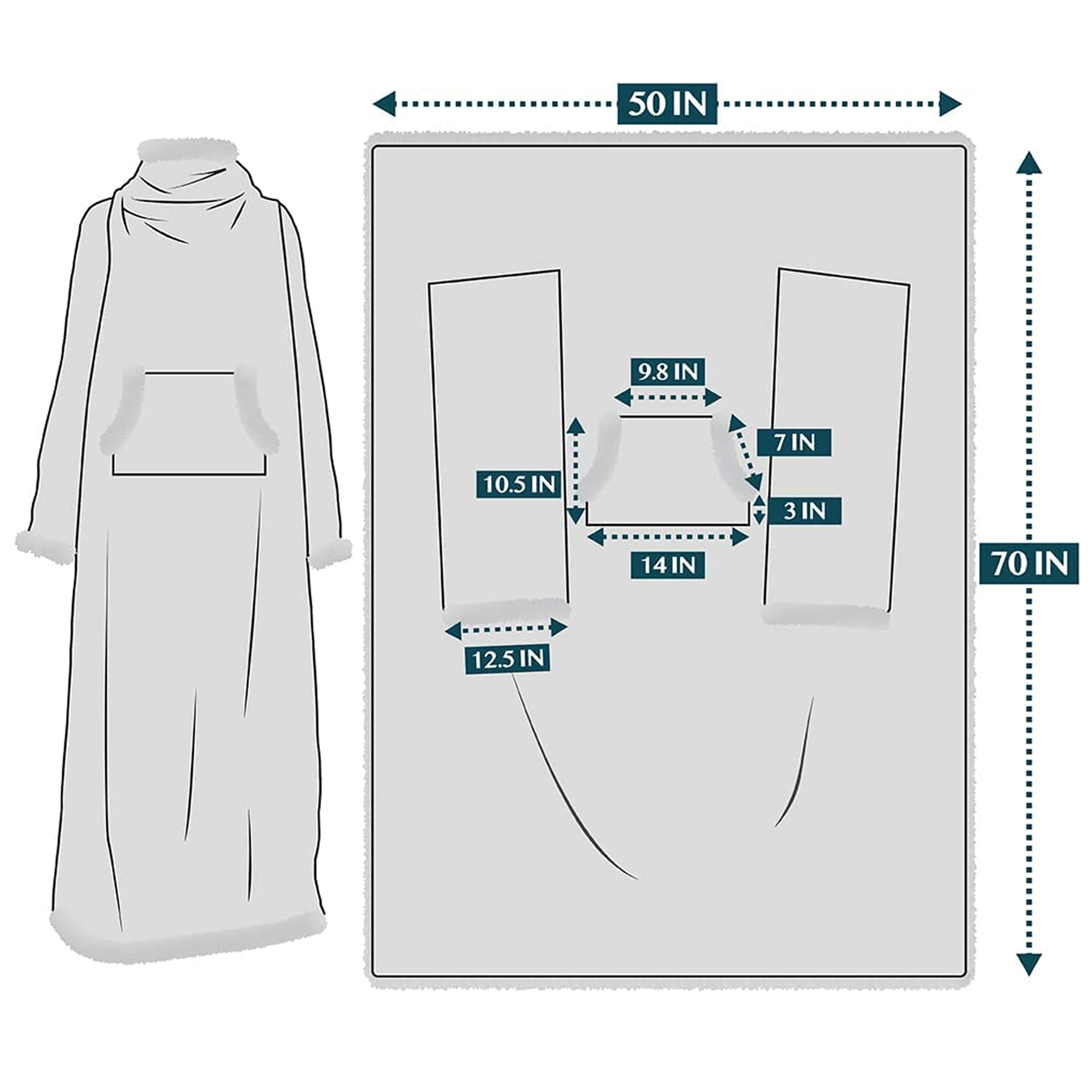 Premium Sherpa Fleece Blanket with Sleeves 6