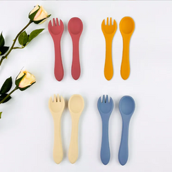 Baby Silicone Fork Spoon
