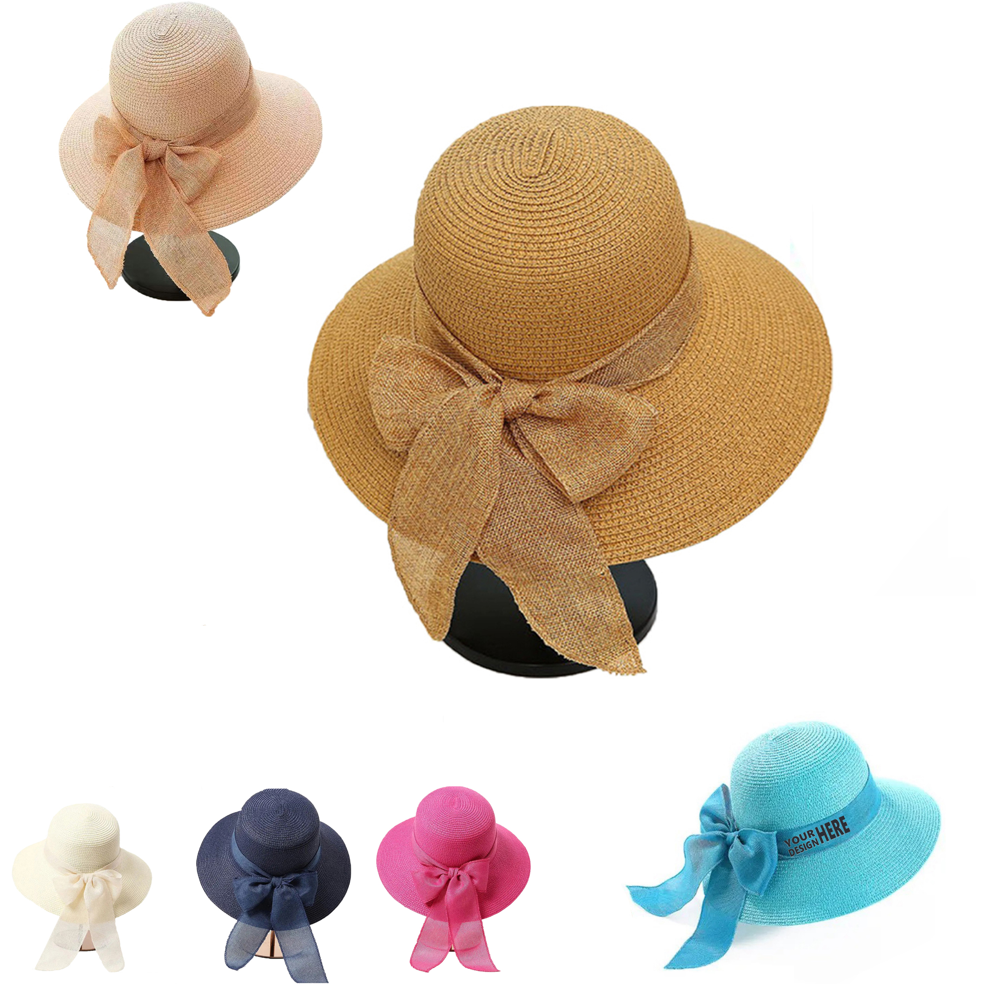 Bow Tourist Beach Straw Hat 2