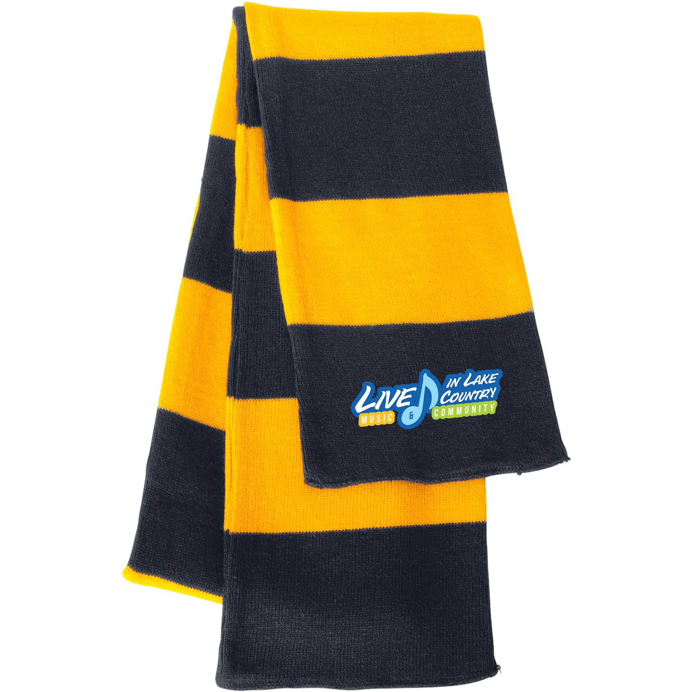 SPORTSMAN RUGBY-STRIPED KNIT SCARF 43