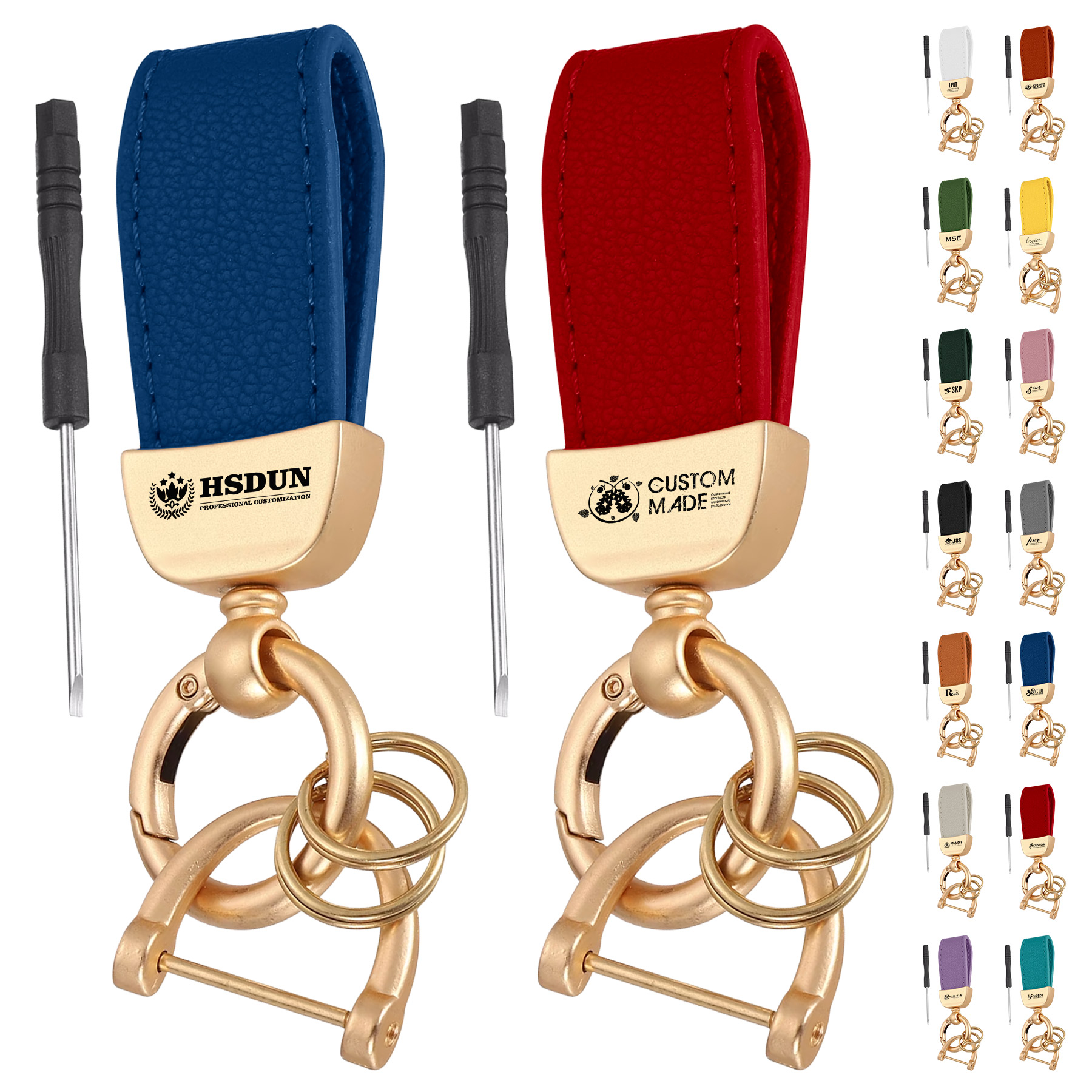 Zinc Alloy PU Keychain With Screwdriver Accessory (MOQ: 100pcs) 1