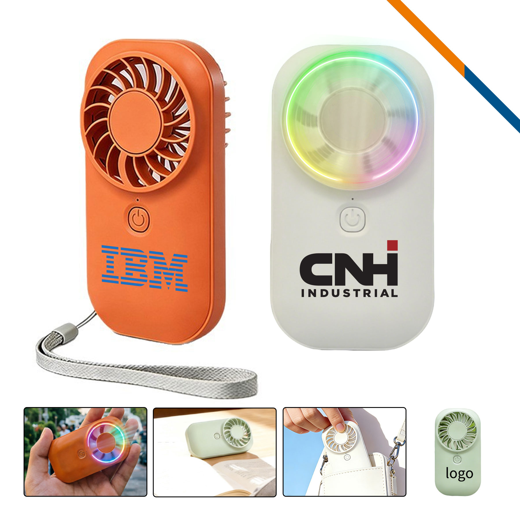 GlowAire Mini Light Up Handheld Fan