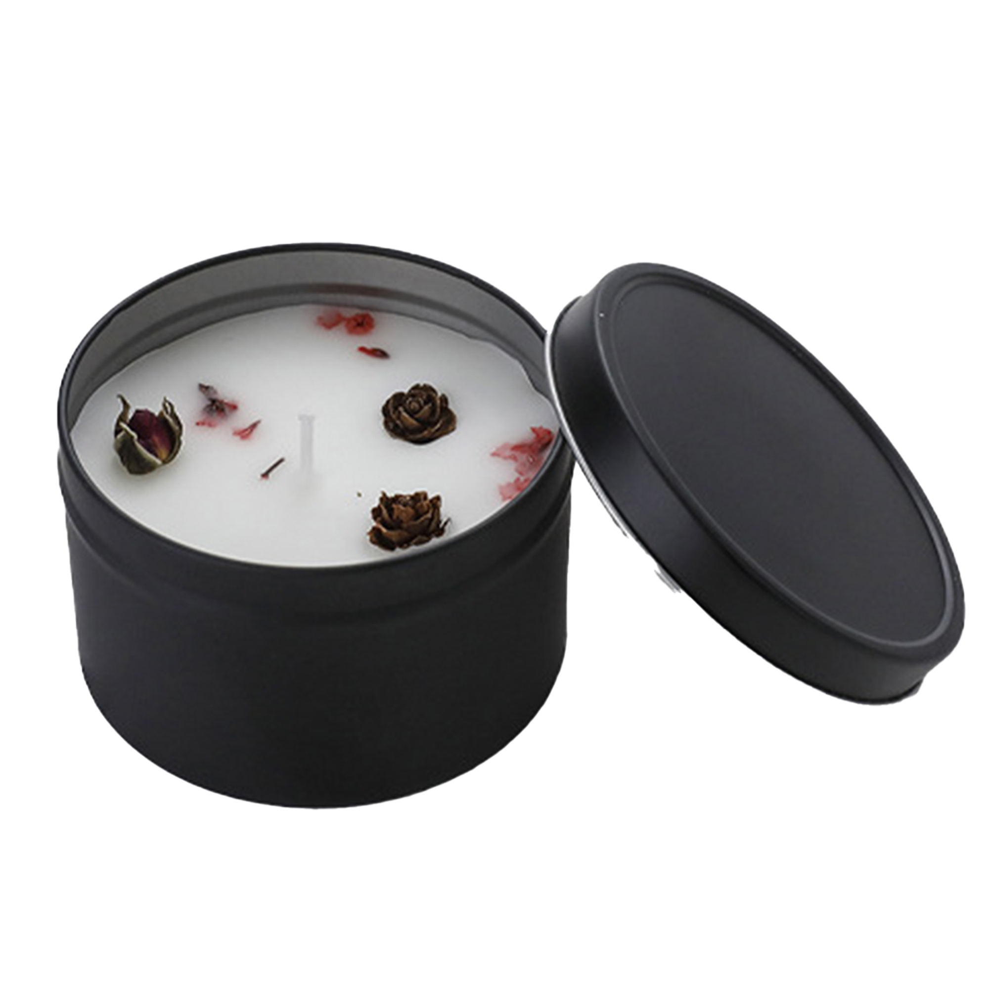 Natural Scented Candle with Decorative Flowers 10