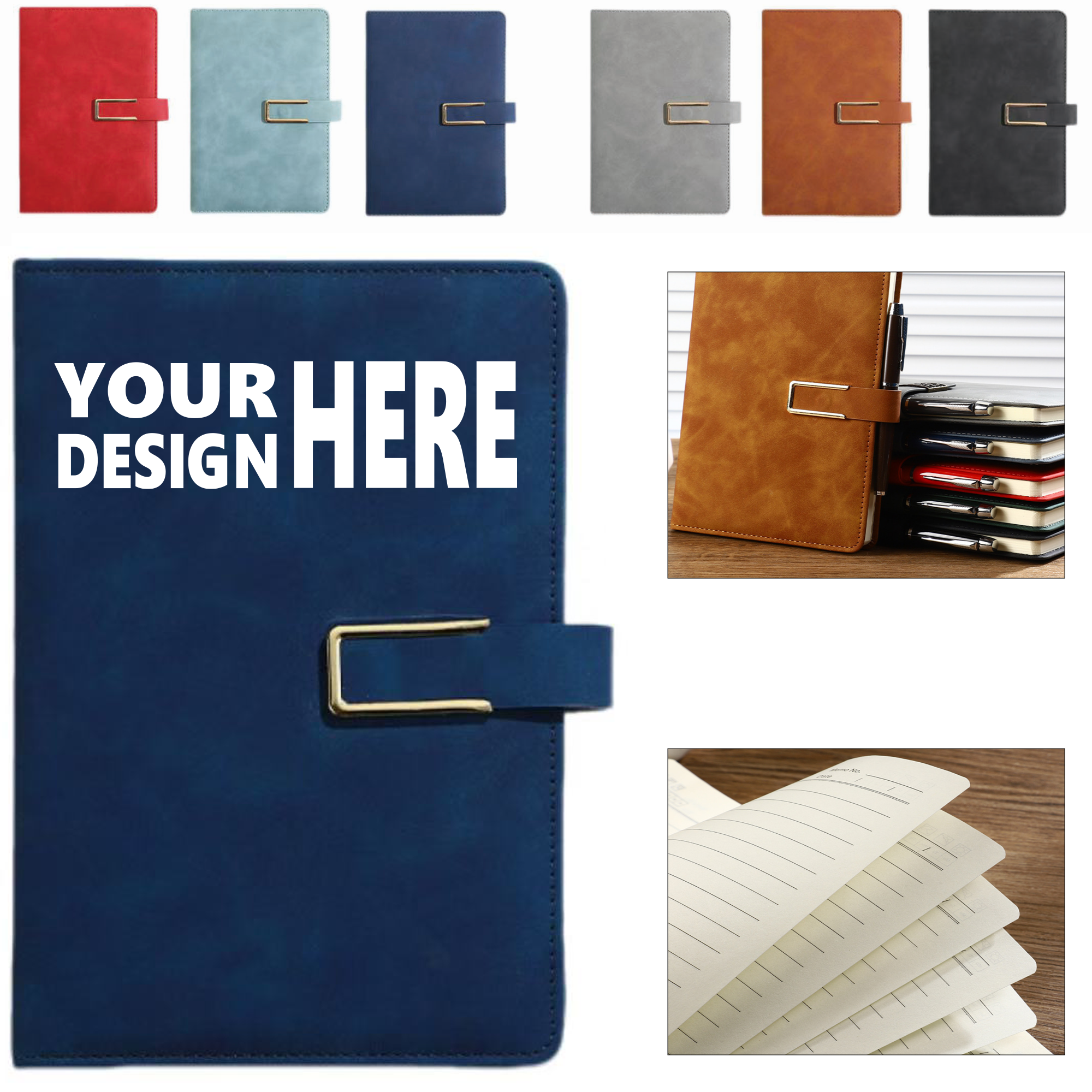 A5 Notebook Featuring Magnetic Closure