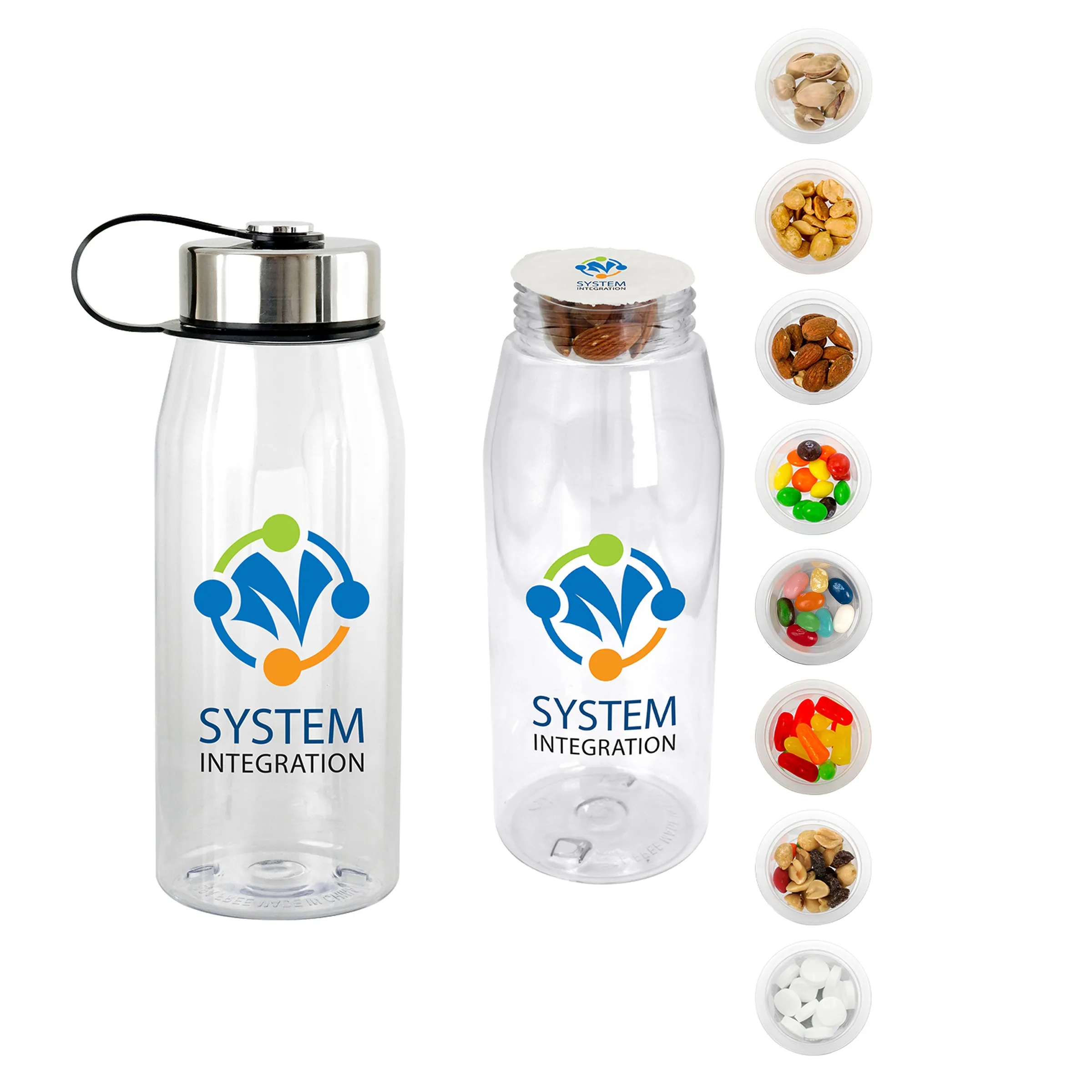 Metal Lanyard Lid 32 oz. Snack Bottle, custom water bottle with logo imprint 12