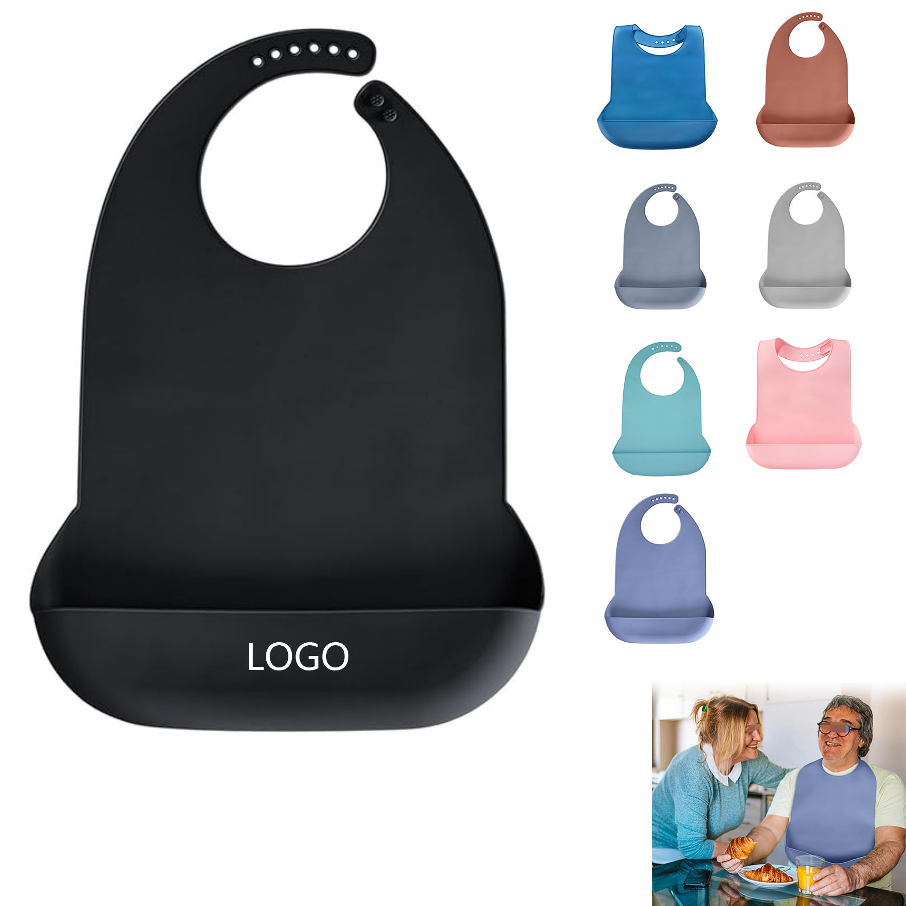 Silicone Elderly Bib 19
