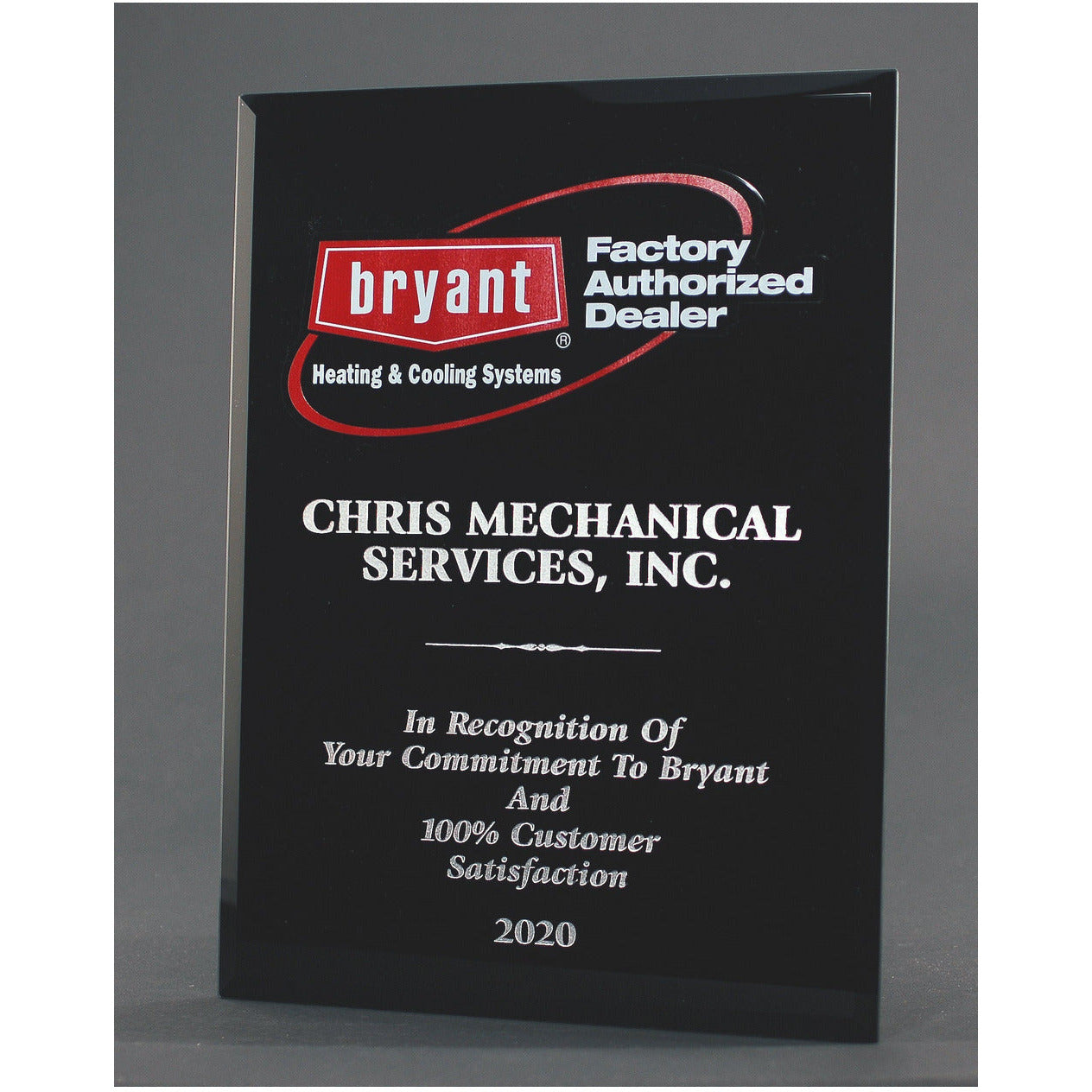 Ebony Piano Finish Plaque 5
