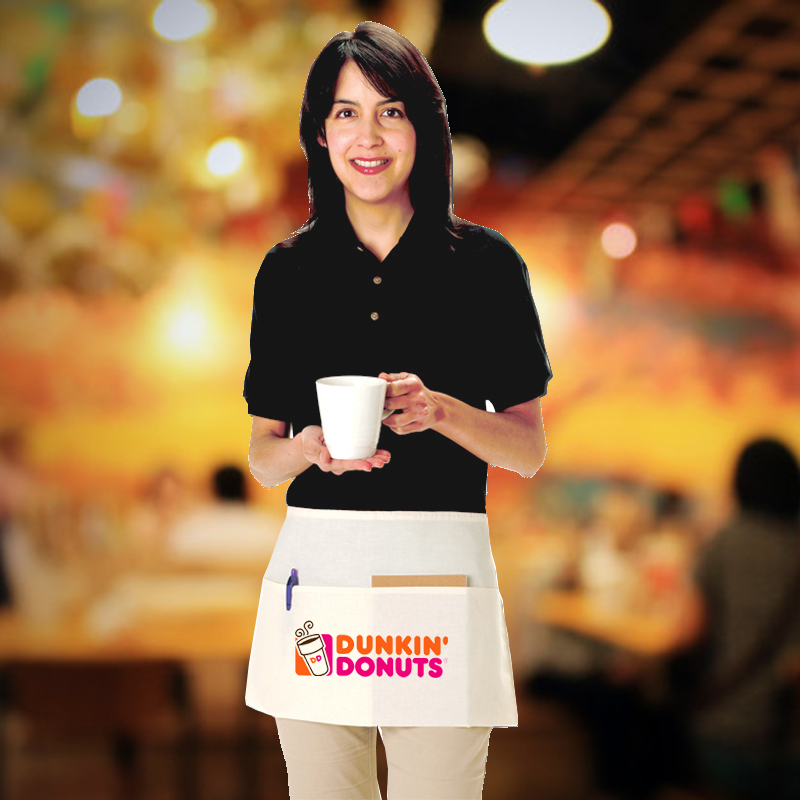 Economy Waist Apron w/ Custom Imprint & Front Pocket Kitchen