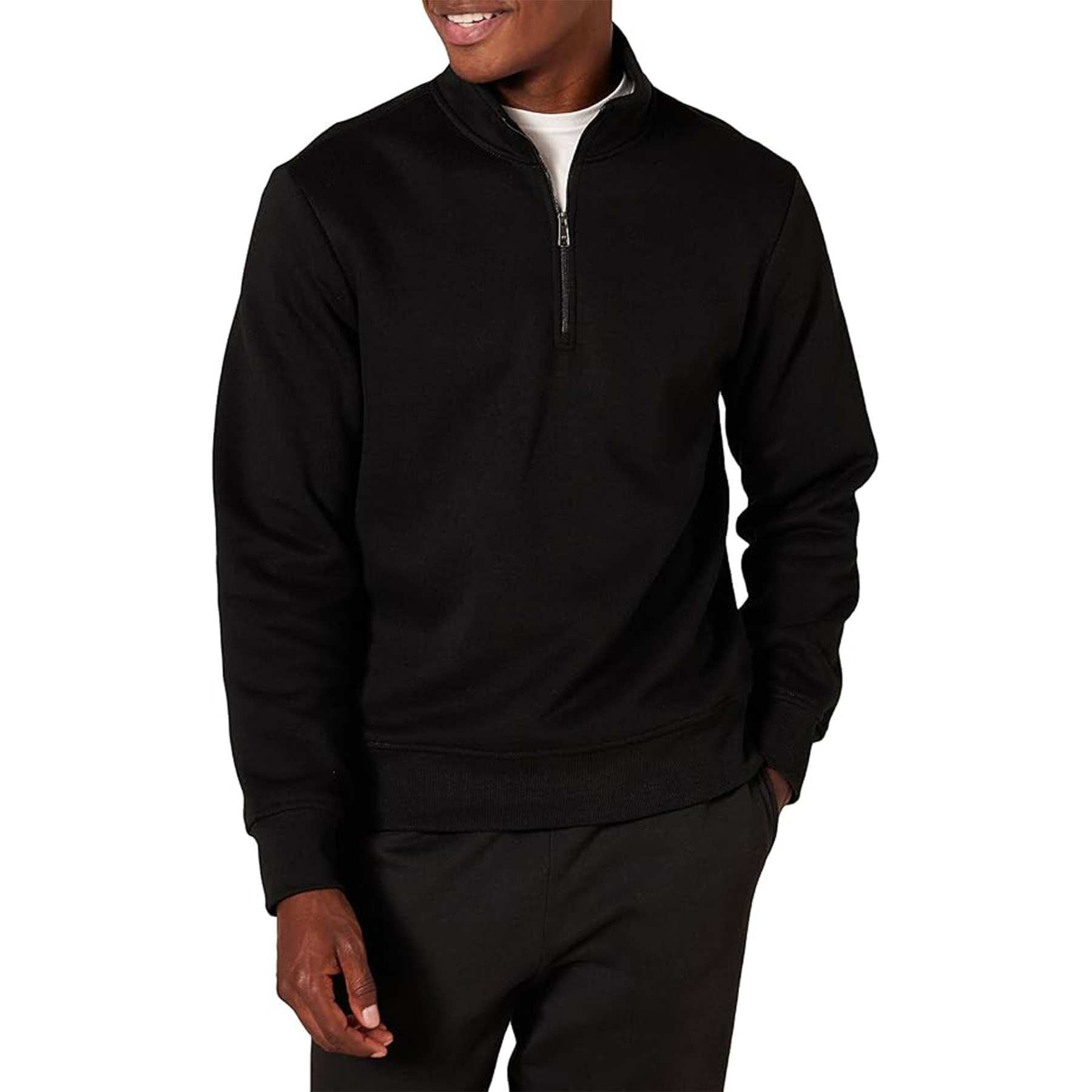 Men Quarter Zip Pullover Sweatshirt, custom hoodie or sweatshirt with logo imprint 39