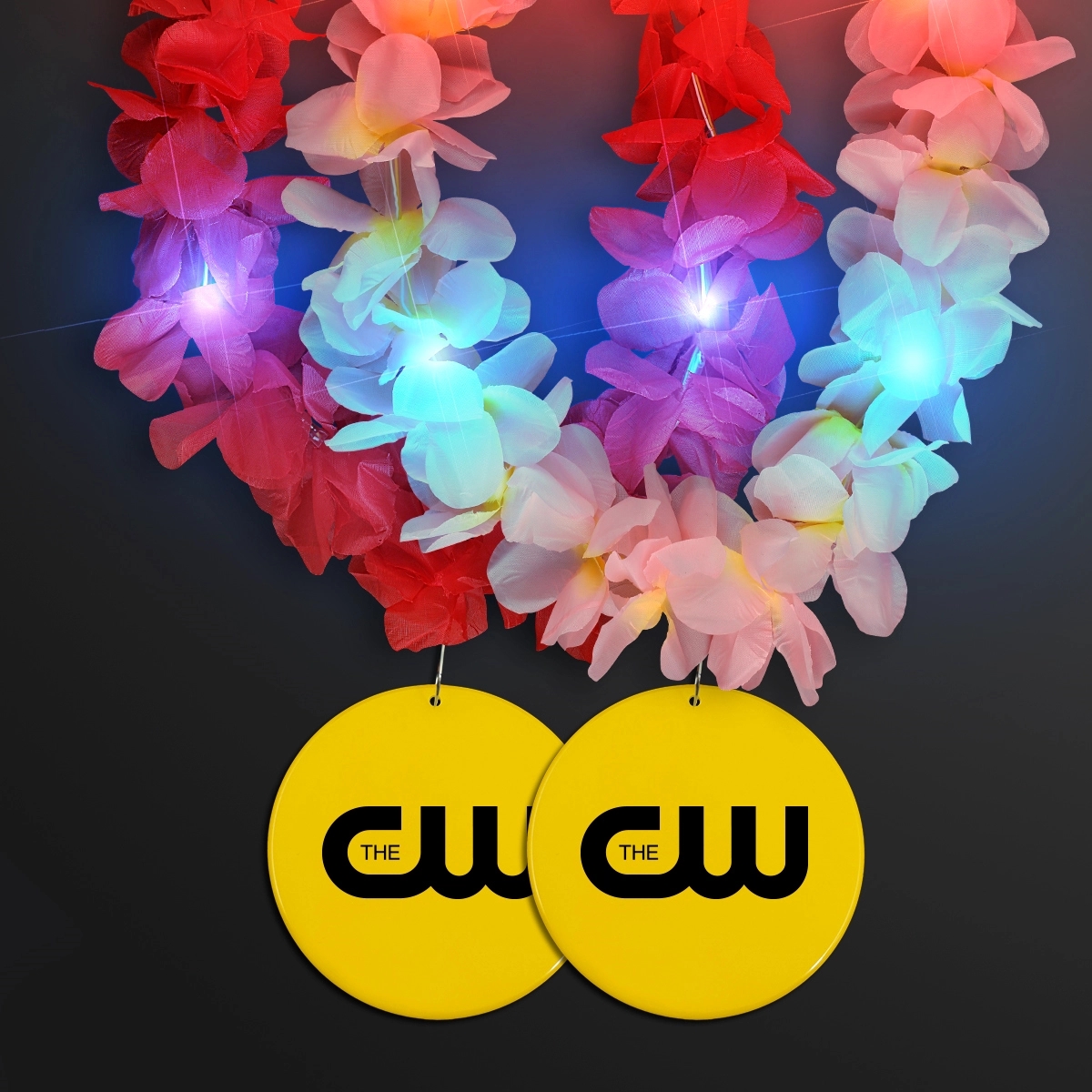Light Up Hawaiian Leis with Custom Circle Medallion 59