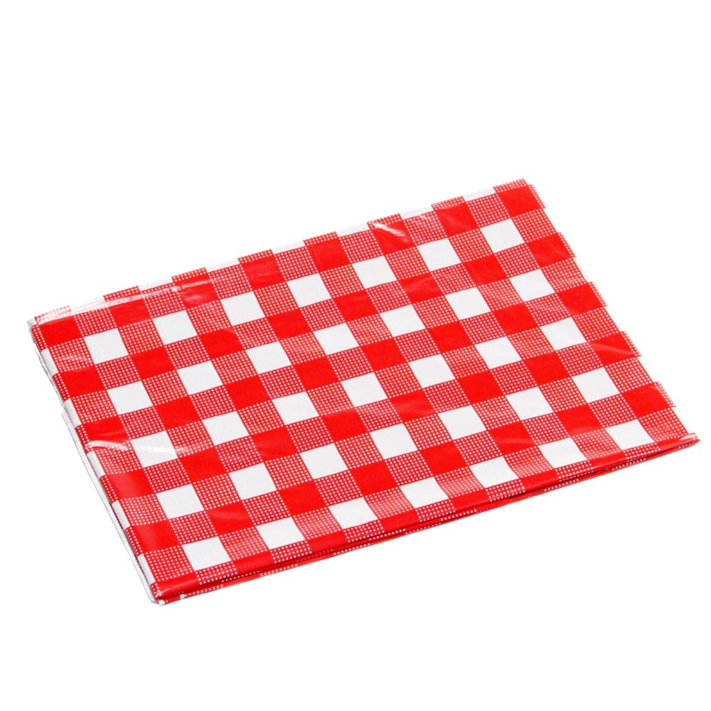 Checkered Tablecloths - Red/White 52" x 108" 2