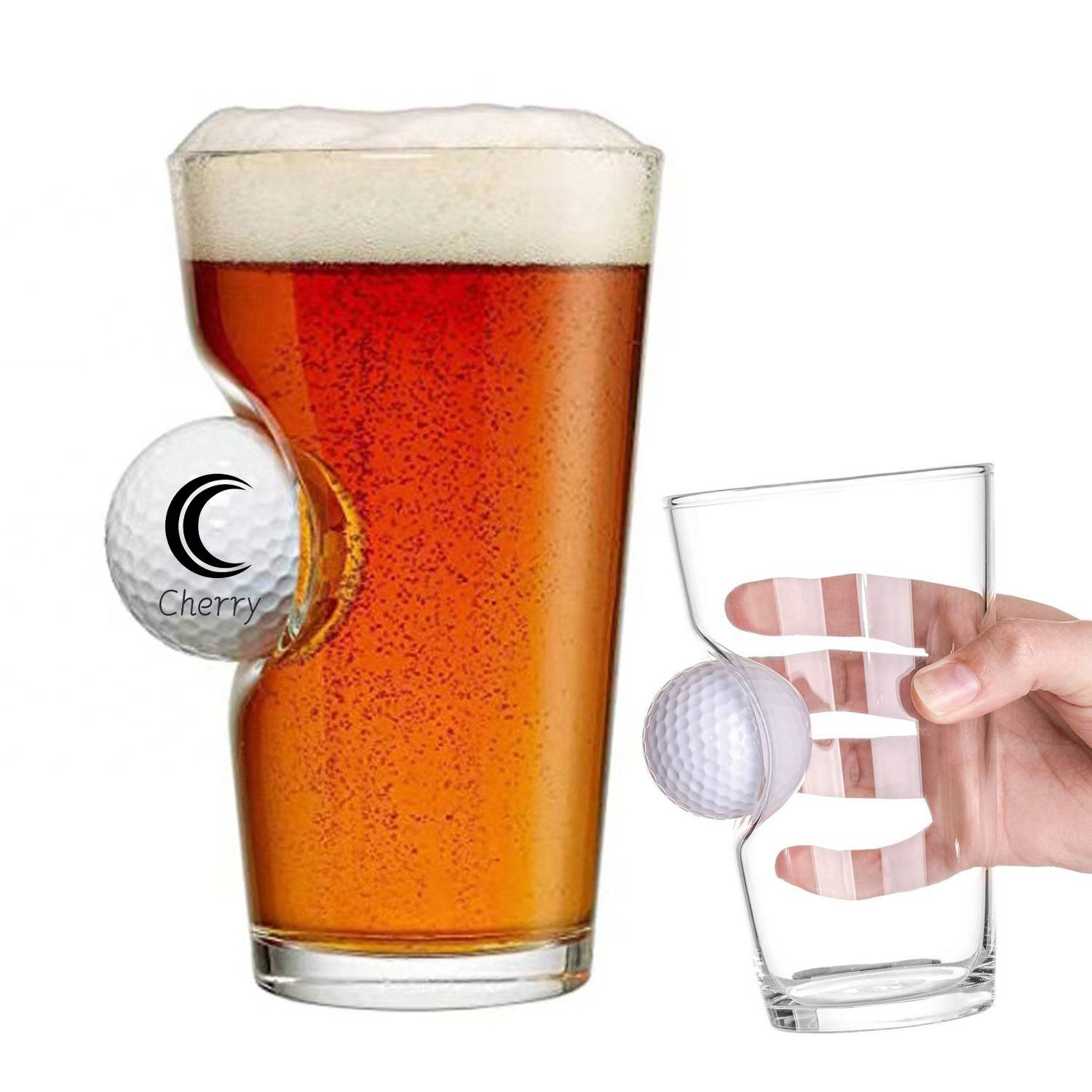 17Oz Soccer Drinking Glass
