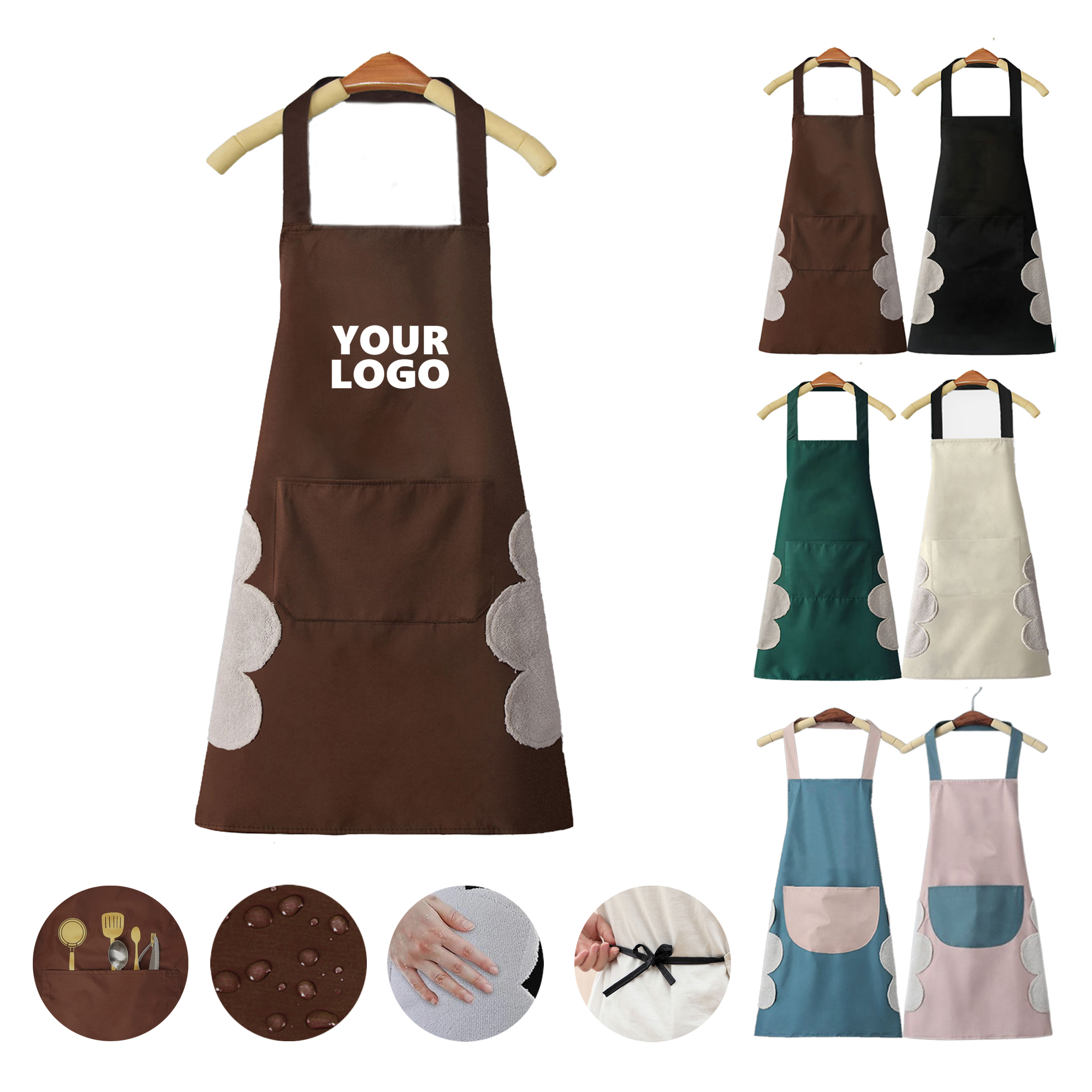 Kitchen Apron With Hand Wipe