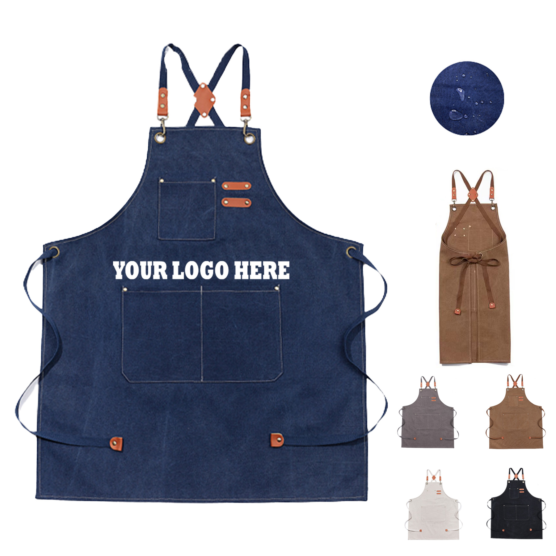 Canvas Cross Back Chef Cotton Aprons