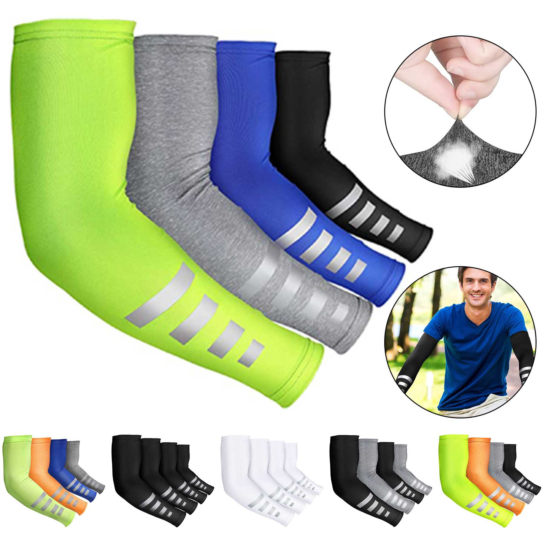 UV Reflective Strap Arm Sleeves 4